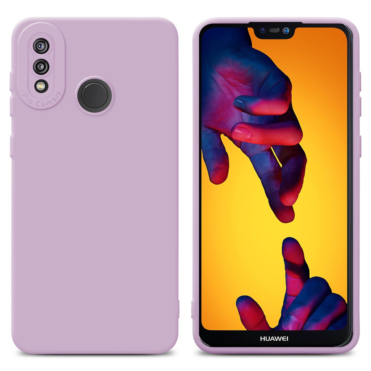 Cadorabo Hülle für Huawei P20 LITE 2018 / NOVA 3E Schutz Hülle in Rosa TPU Silikon Etui Case Handyhülle