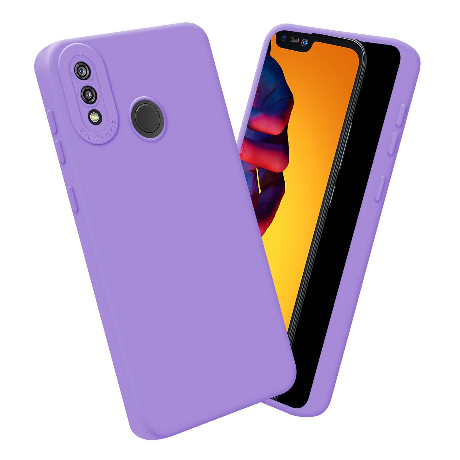 Cadorabo Hülle für Huawei P20 LITE 2018 / NOVA 3E Schutz Hülle in Lila TPU Silikon Etui Case Handyhülle