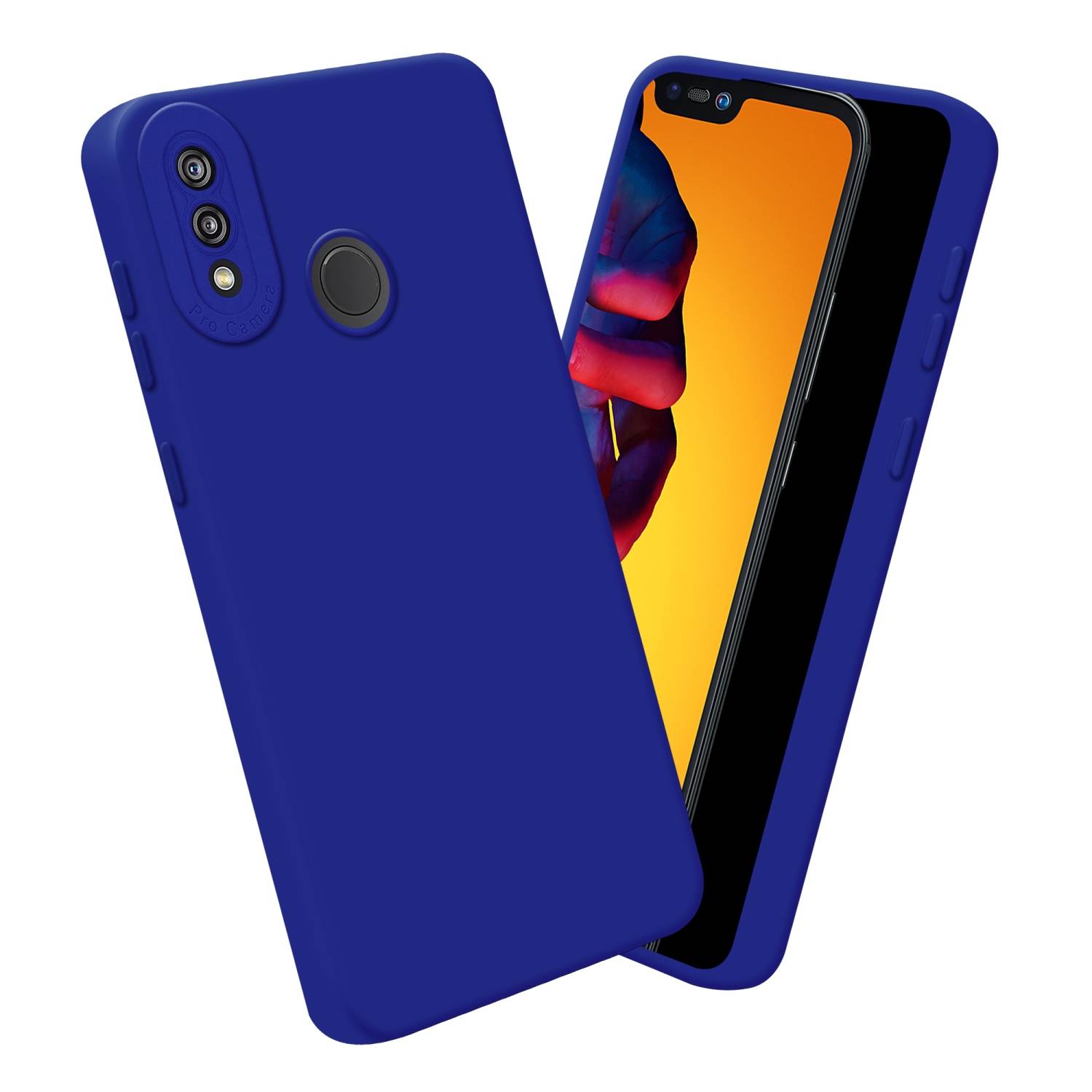 Cadorabo Hülle für Huawei P20 LITE 2018 / NOVA 3E Schutz Hülle in Blau TPU Silikon Etui Case Handyhülle