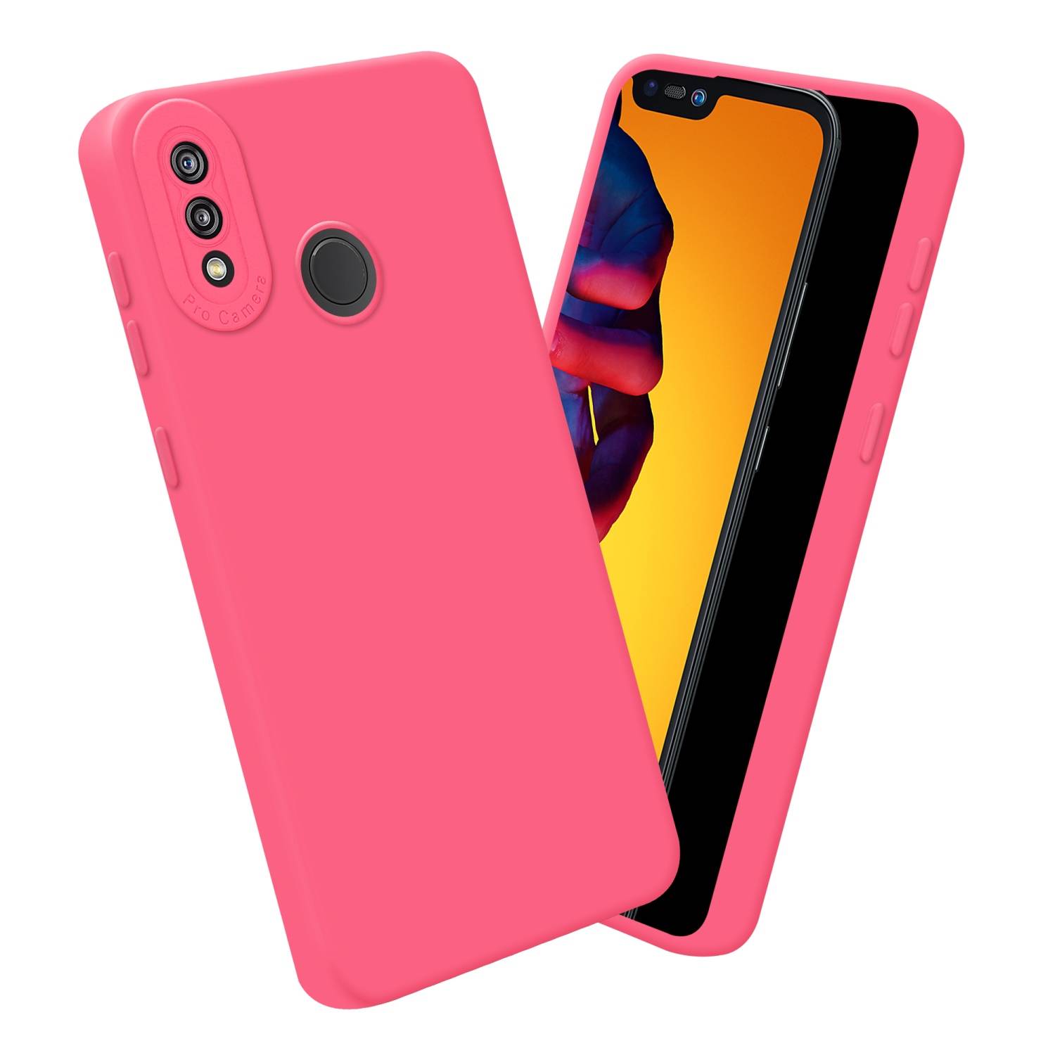 Cadorabo Hülle für Huawei P20 LITE 2018 / NOVA 3E Schutz Hülle in Rot TPU Silikon Etui Case Handyhülle