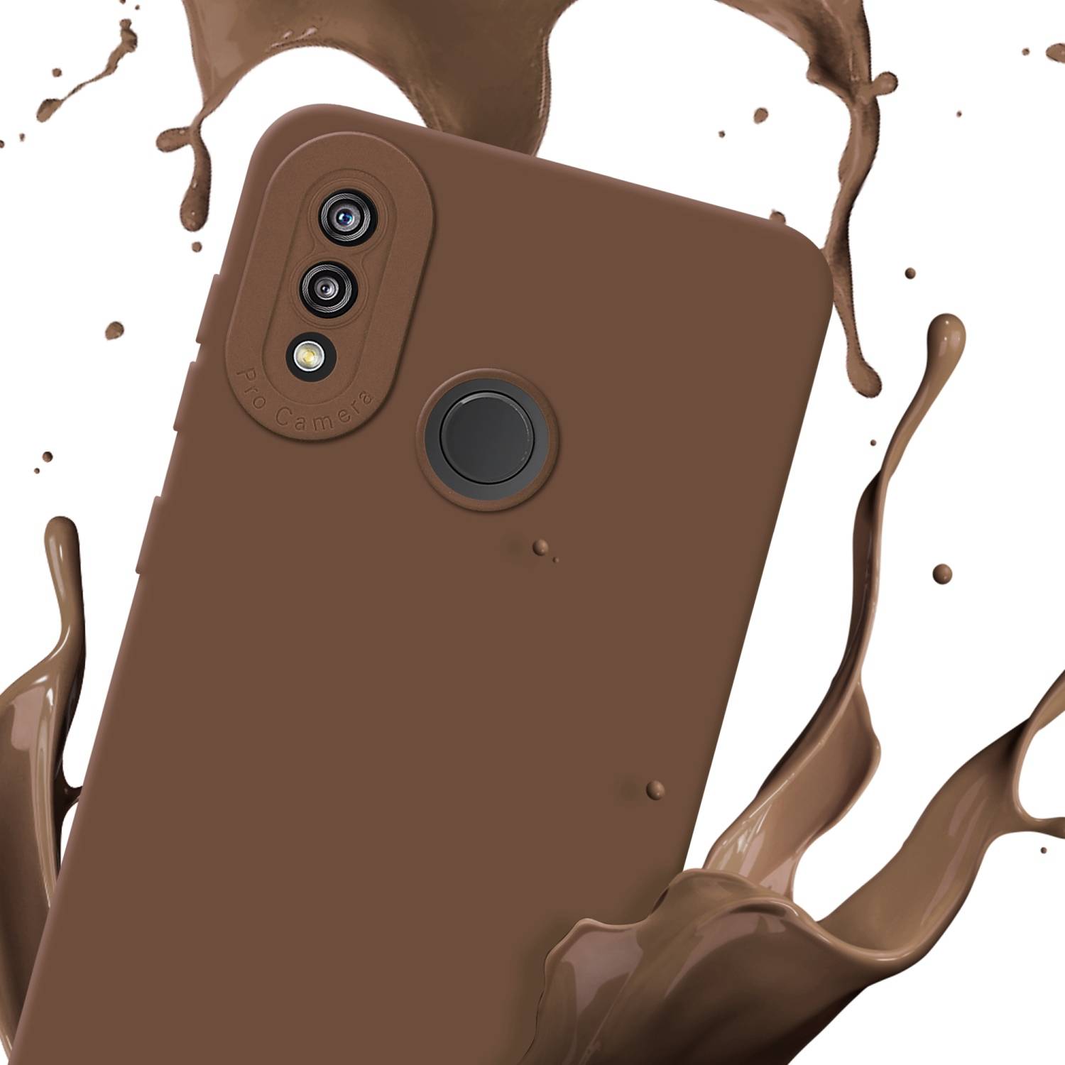 Cadorabo Hülle für Huawei P20 LITE 2018 / NOVA 3E Schutz Hülle in Braun TPU Silikon Etui Case Handyhülle