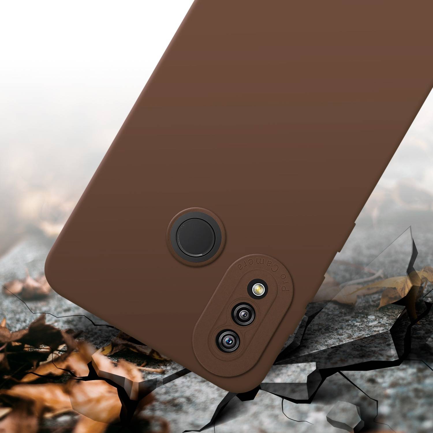 Cadorabo Hülle für Huawei P20 LITE 2018 / NOVA 3E Schutz Hülle in Braun TPU Silikon Etui Case Handyhülle