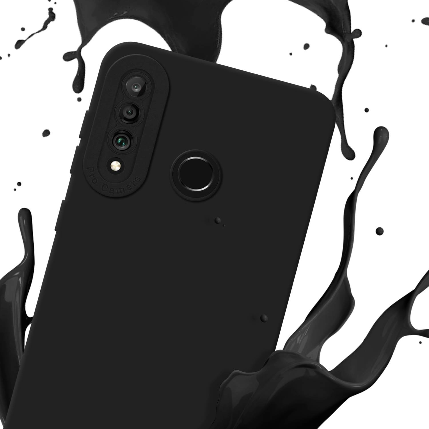 Cadorabo Hülle für Huawei P30 LITE Schutz Hülle in Schwarz TPU Silikon Etui Case Handyhülle
