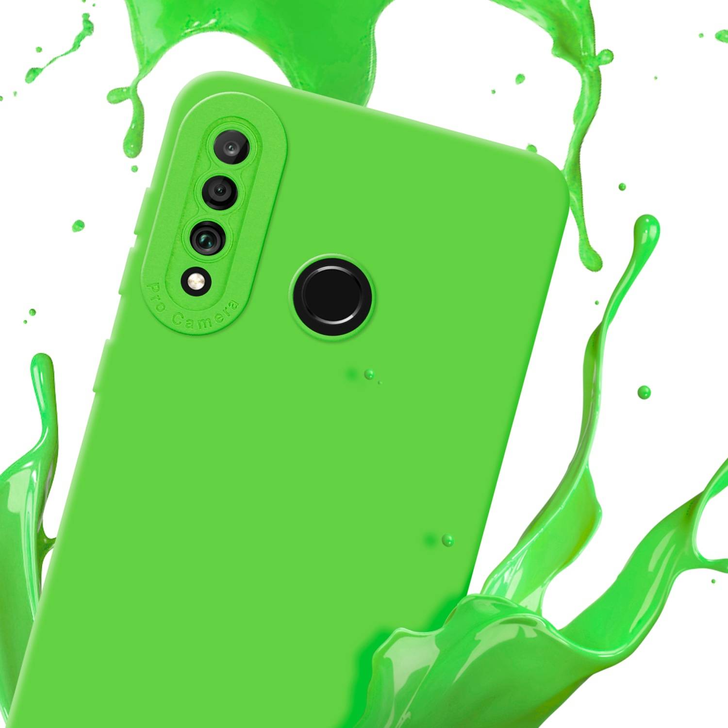 Cadorabo Hülle für Huawei P30 LITE Schutz Hülle in Grün TPU Silikon Etui Case Handyhülle