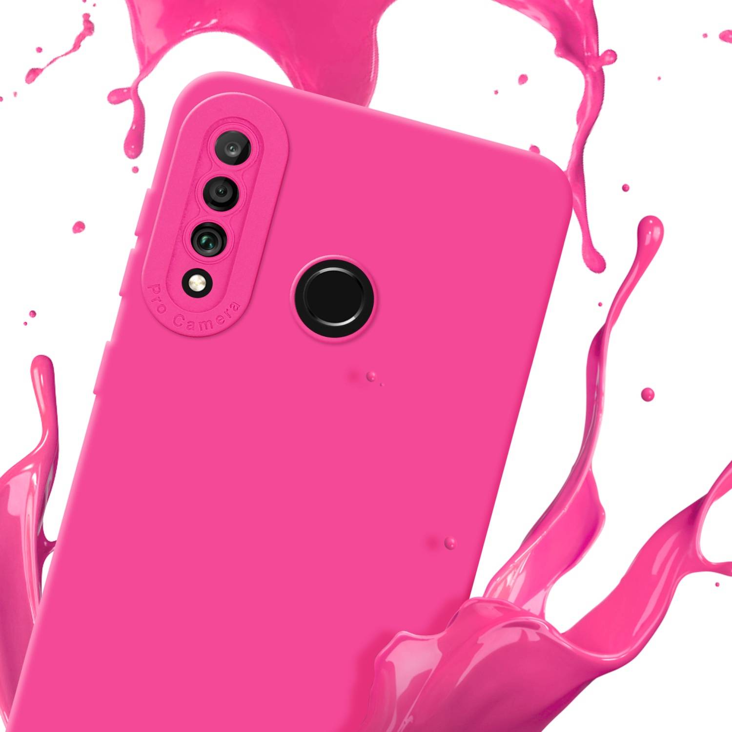 Cadorabo Hülle für Huawei P30 LITE Schutz Hülle in Pink TPU Silikon Etui Case Handyhülle