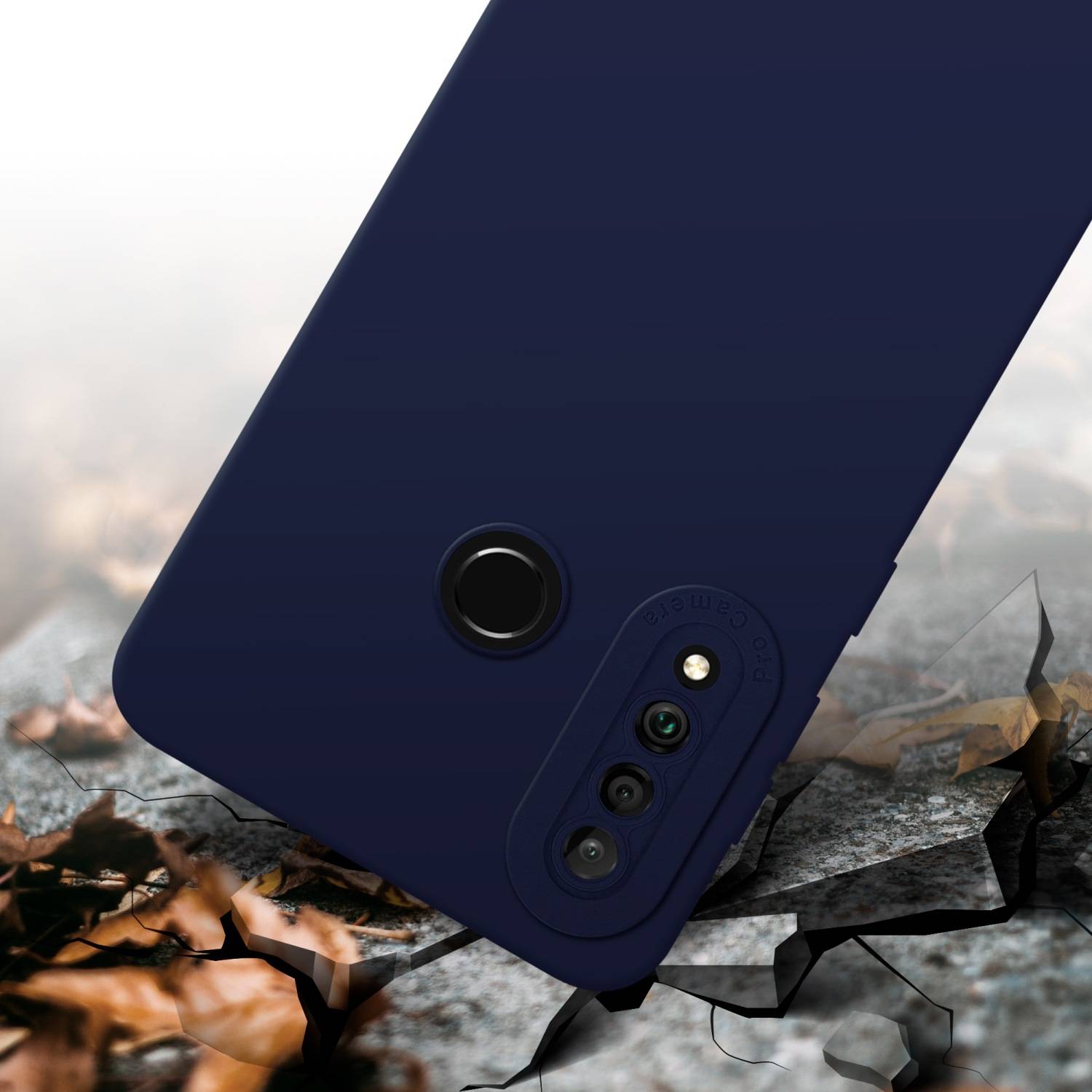 Cadorabo Hülle für Huawei P30 LITE Schutz Hülle in Blau TPU Silikon Etui Case Handyhülle
