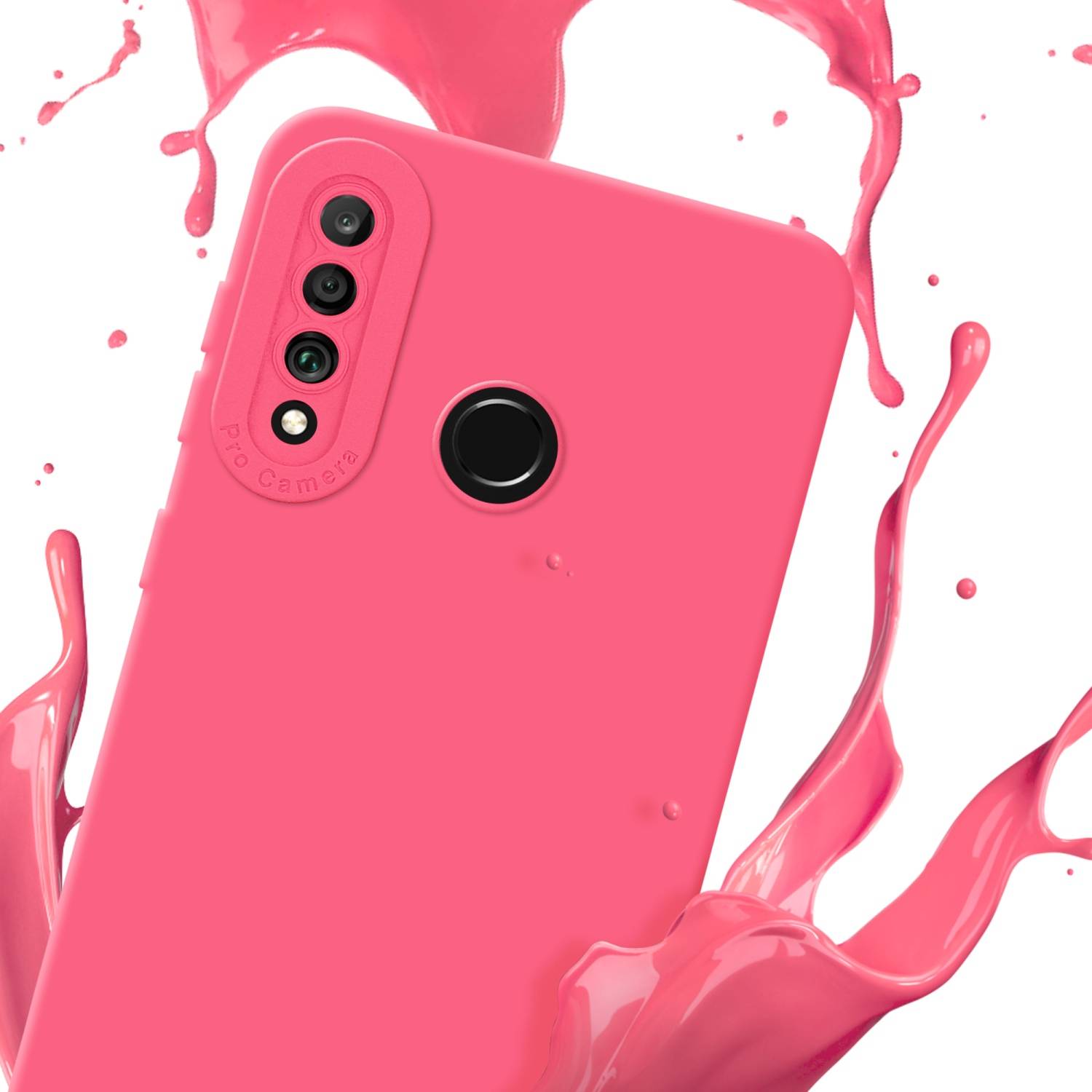 Cadorabo Hülle für Huawei P30 LITE Schutz Hülle in Rot TPU Silikon Etui Case Handyhülle