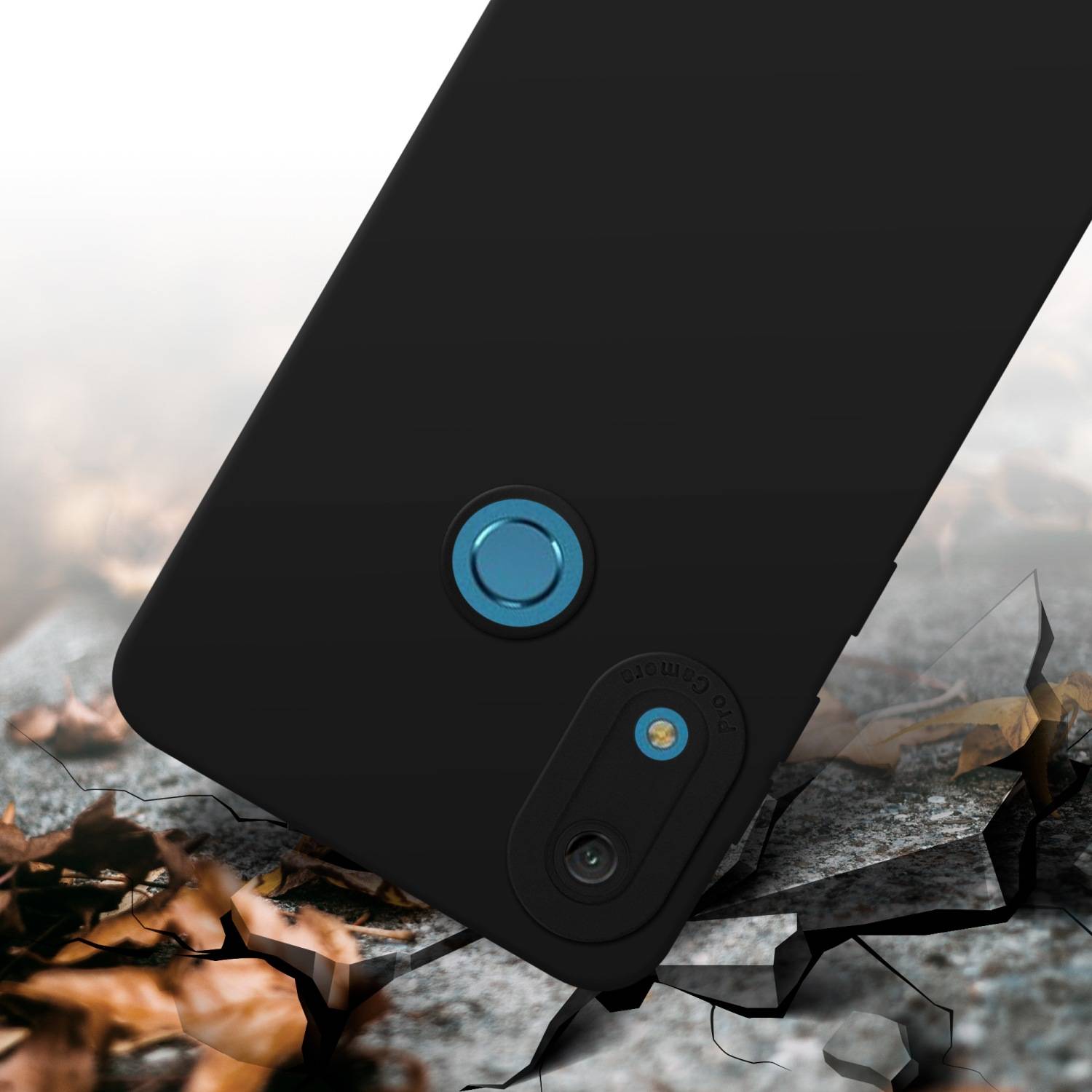 Cadorabo Hülle für Huawei Y6 2019 Schutz Hülle in Schwarz TPU Silikon Etui Case Handyhülle