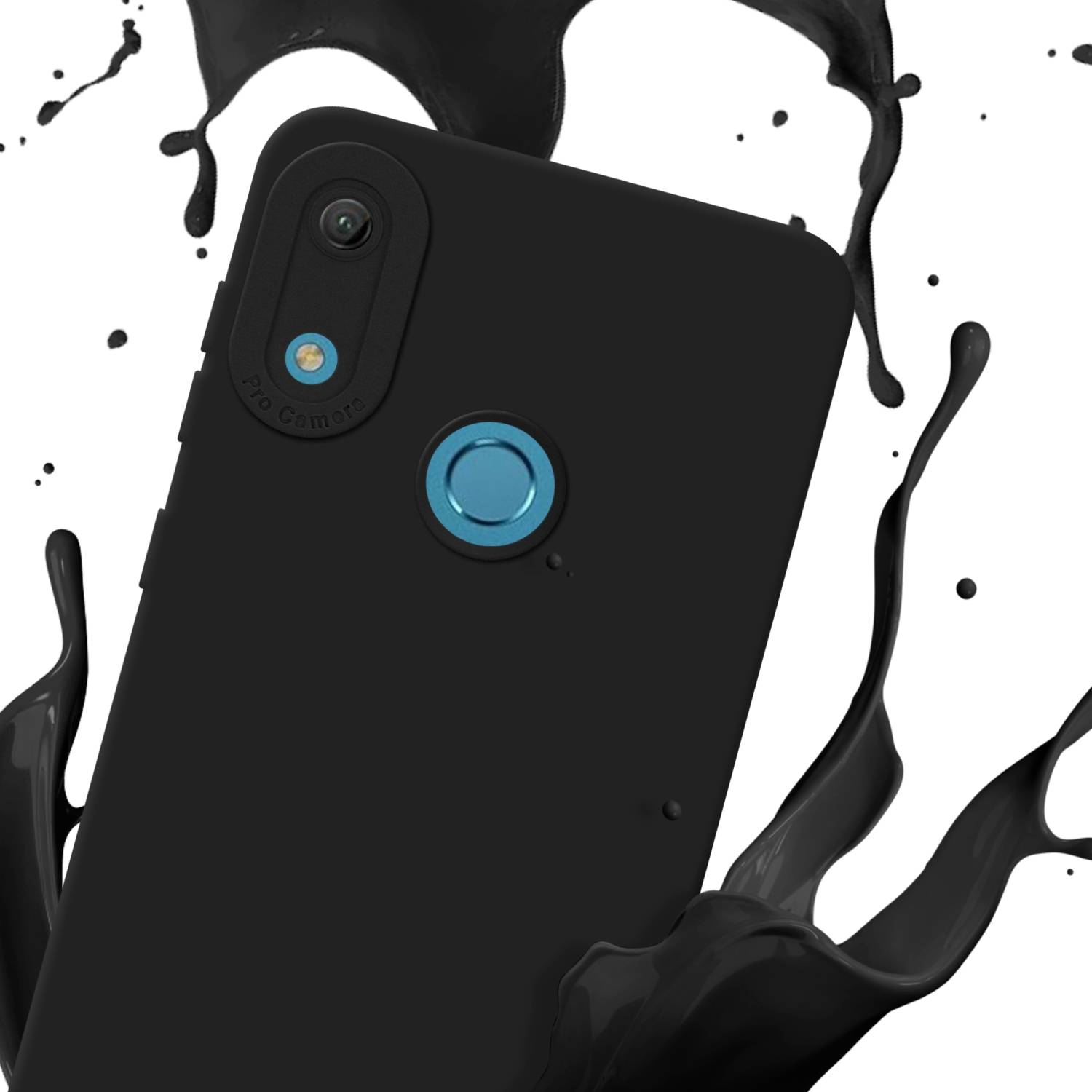 Cadorabo Hülle für Huawei Y6 2019 Schutz Hülle in Schwarz TPU Silikon Etui Case Handyhülle