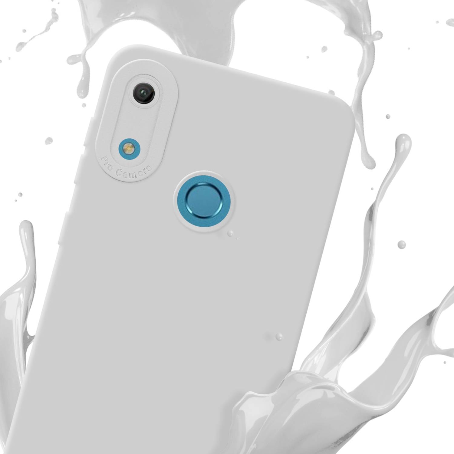Cadorabo Hülle für Huawei Y6 2019 Schutz Hülle in Weiß TPU Silikon Etui Case Handyhülle