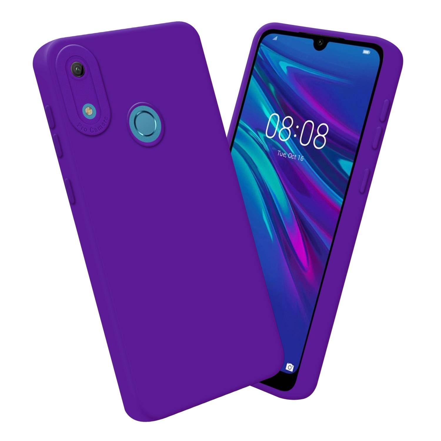 Cadorabo Hülle für Huawei Y6 2019 Schutz Hülle in Lila TPU Silikon Etui Case Handyhülle