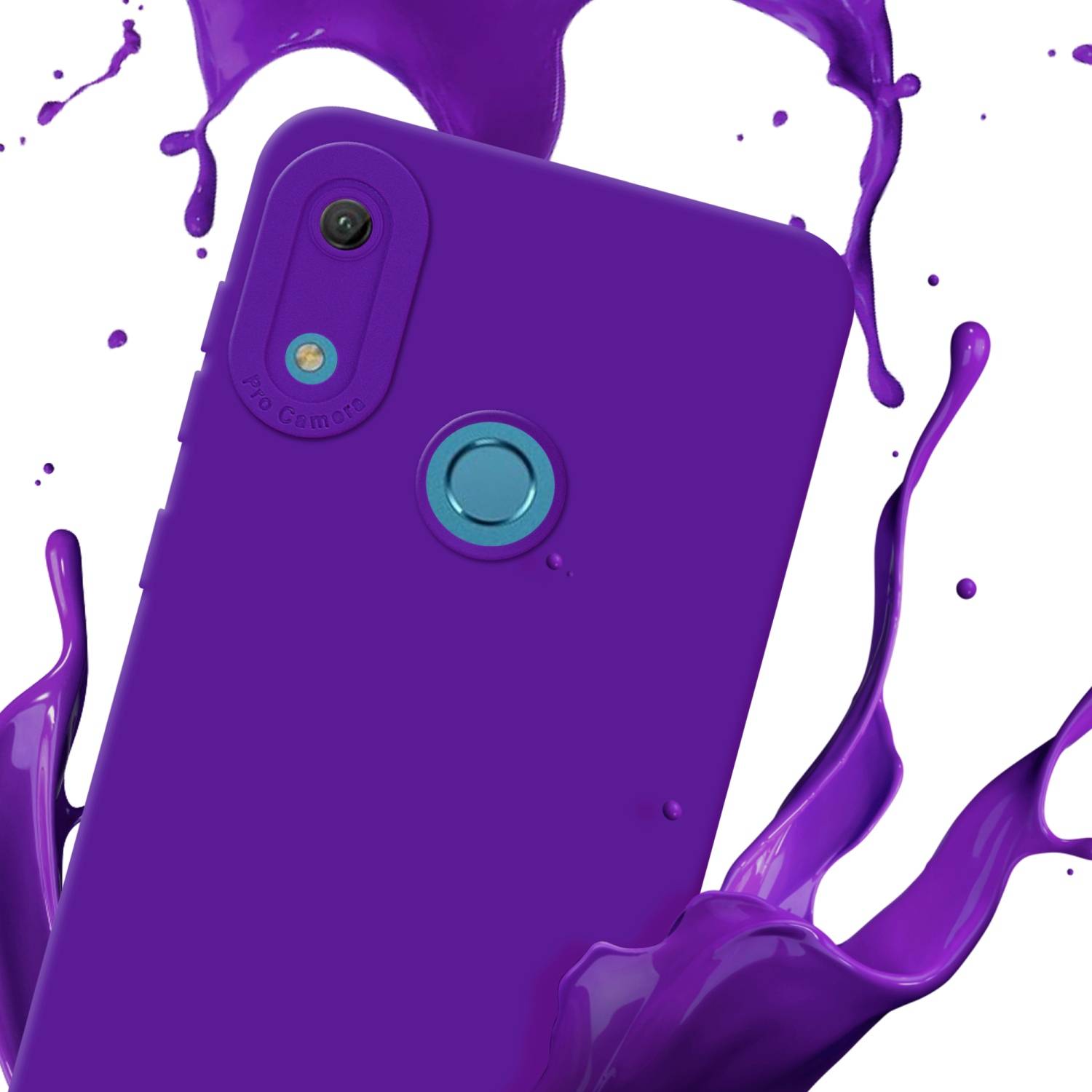 Cadorabo Hülle für Huawei Y6 2019 Schutz Hülle in Lila TPU Silikon Etui Case Handyhülle