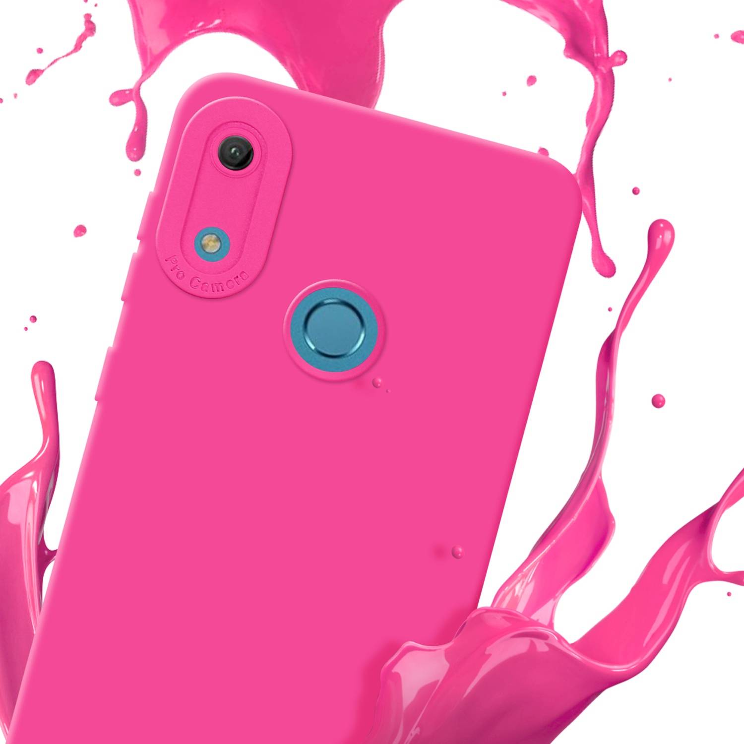Cadorabo Hülle für Huawei Y6 2019 Schutz Hülle in Pink TPU Silikon Etui Case Handyhülle