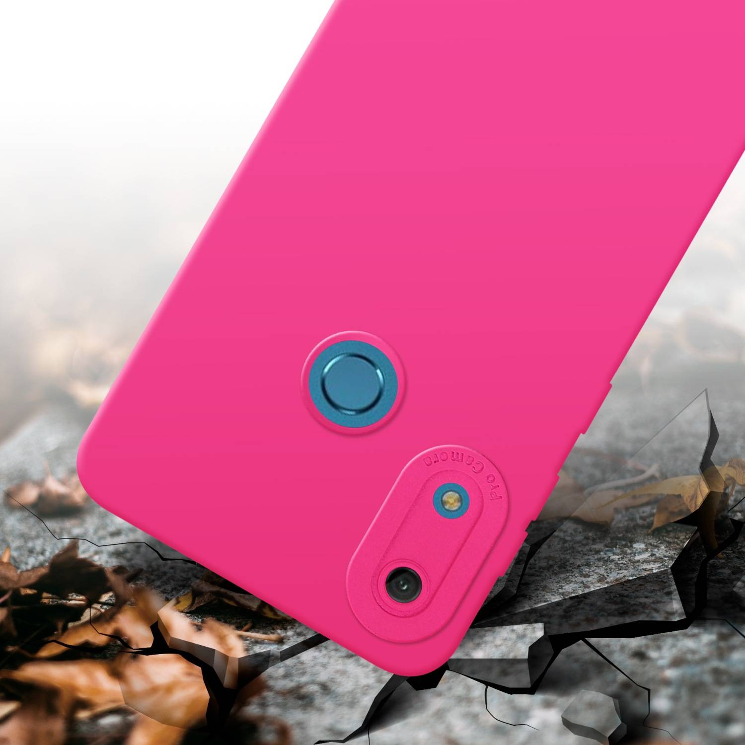 Cadorabo Hülle für Huawei Y6 2019 Schutz Hülle in Pink TPU Silikon Etui Case Handyhülle