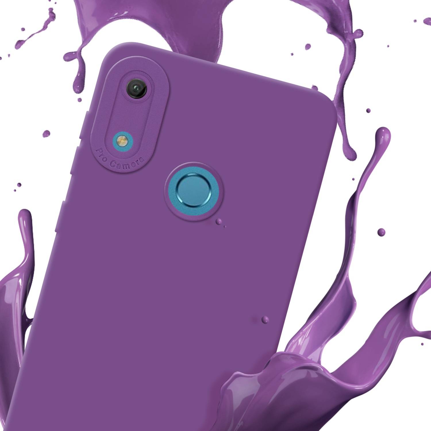 Cadorabo Hülle für Huawei Y6 2019 Schutz Hülle in Lila TPU Silikon Etui Case Handyhülle