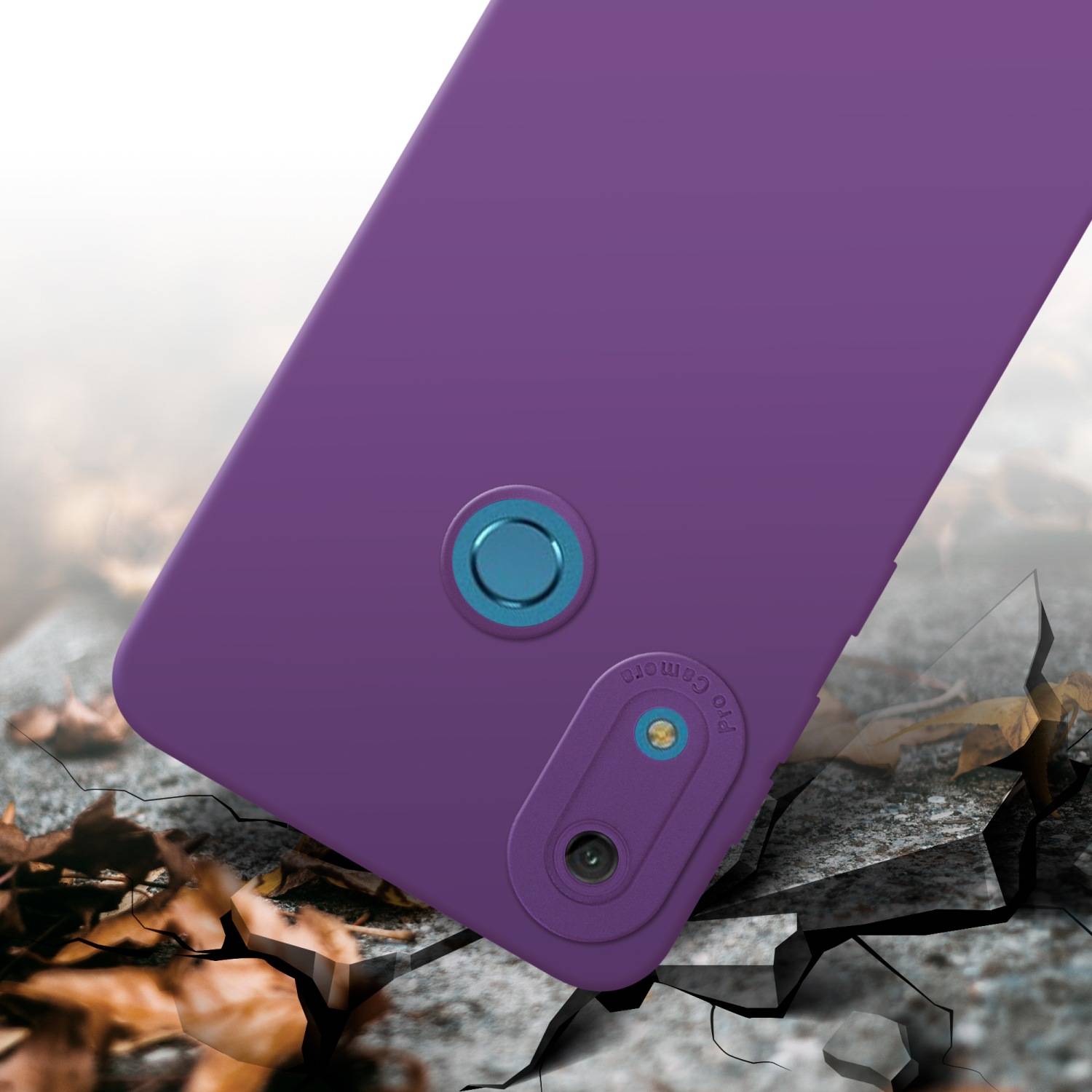 Cadorabo Hülle für Huawei Y6 2019 Schutz Hülle in Lila TPU Silikon Etui Case Handyhülle