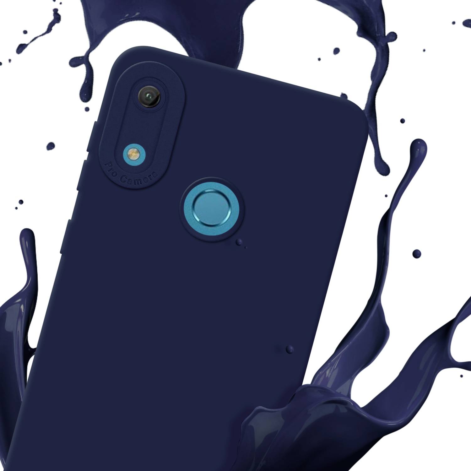 Cadorabo Hülle für Huawei Y6 2019 Schutz Hülle in Blau TPU Silikon Etui Case Handyhülle
