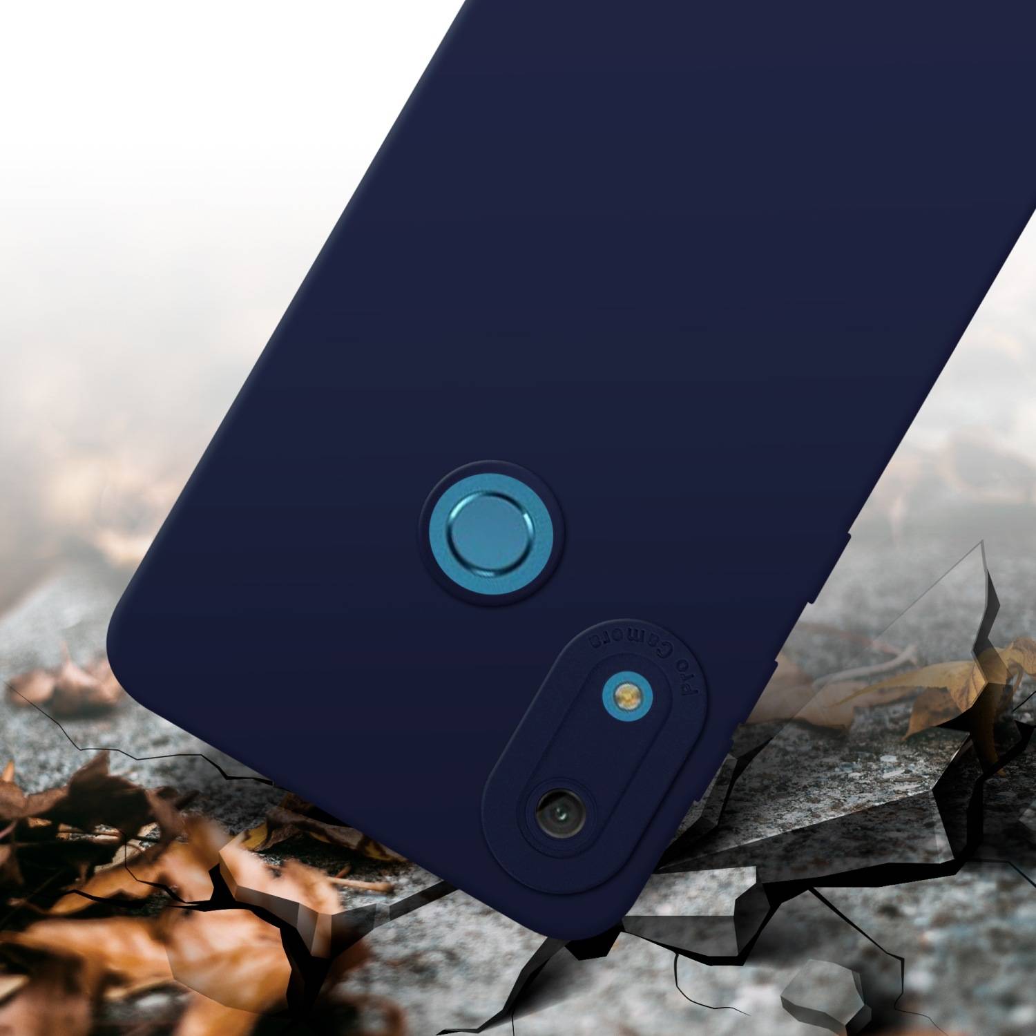 Cadorabo Hülle für Huawei Y6 2019 Schutz Hülle in Blau TPU Silikon Etui Case Handyhülle