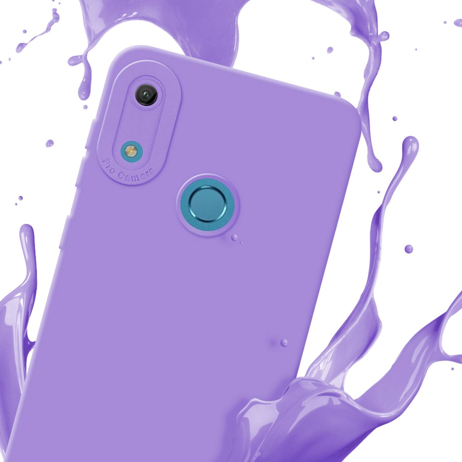 Cadorabo Hülle für Huawei Y6 2019 Schutz Hülle in Lila TPU Silikon Etui Case Handyhülle