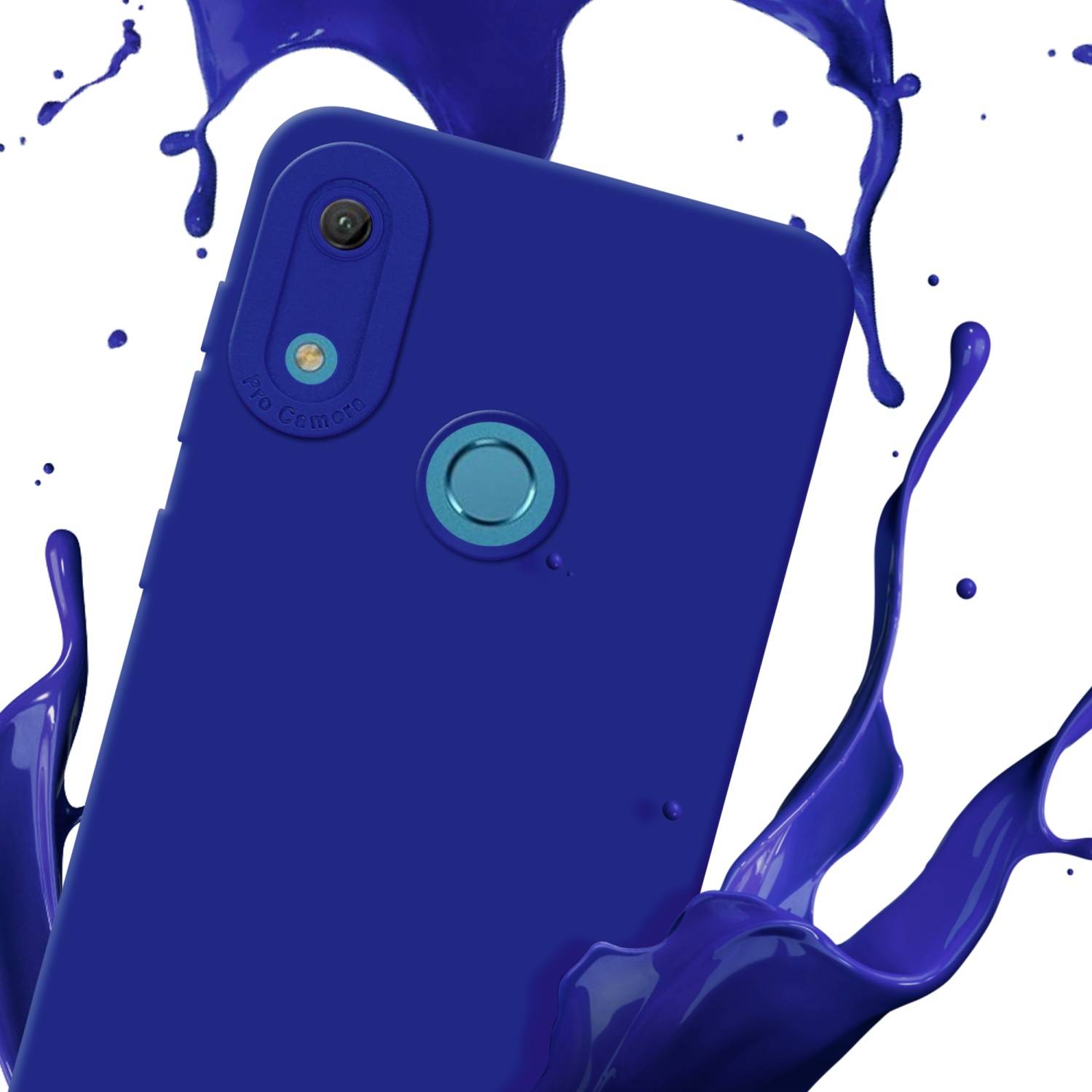 Cadorabo Hülle für Huawei Y6 2019 Schutz Hülle in Blau TPU Silikon Etui Case Handyhülle