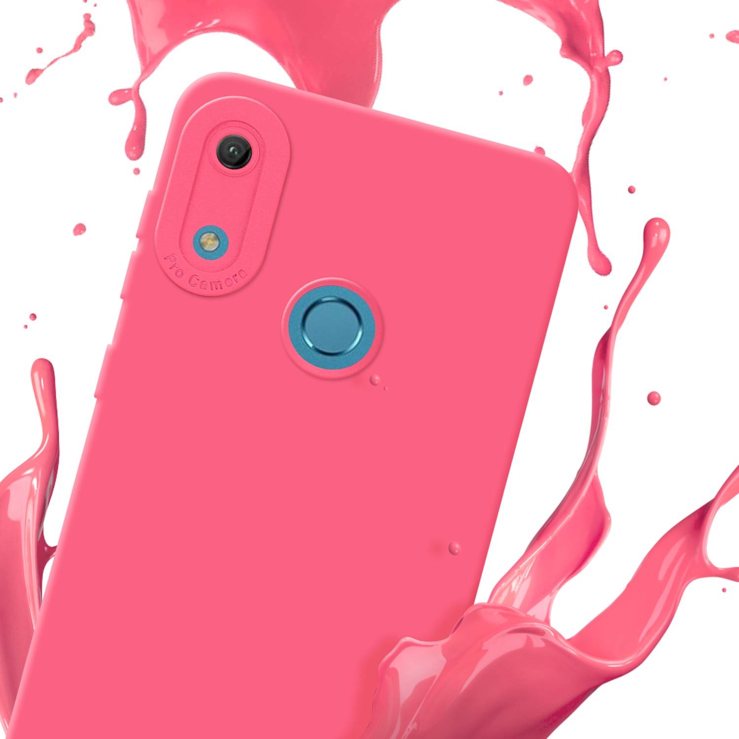 Cadorabo Hülle für Huawei Y6 2019 Schutz Hülle in Rot TPU Silikon Etui Case Handyhülle