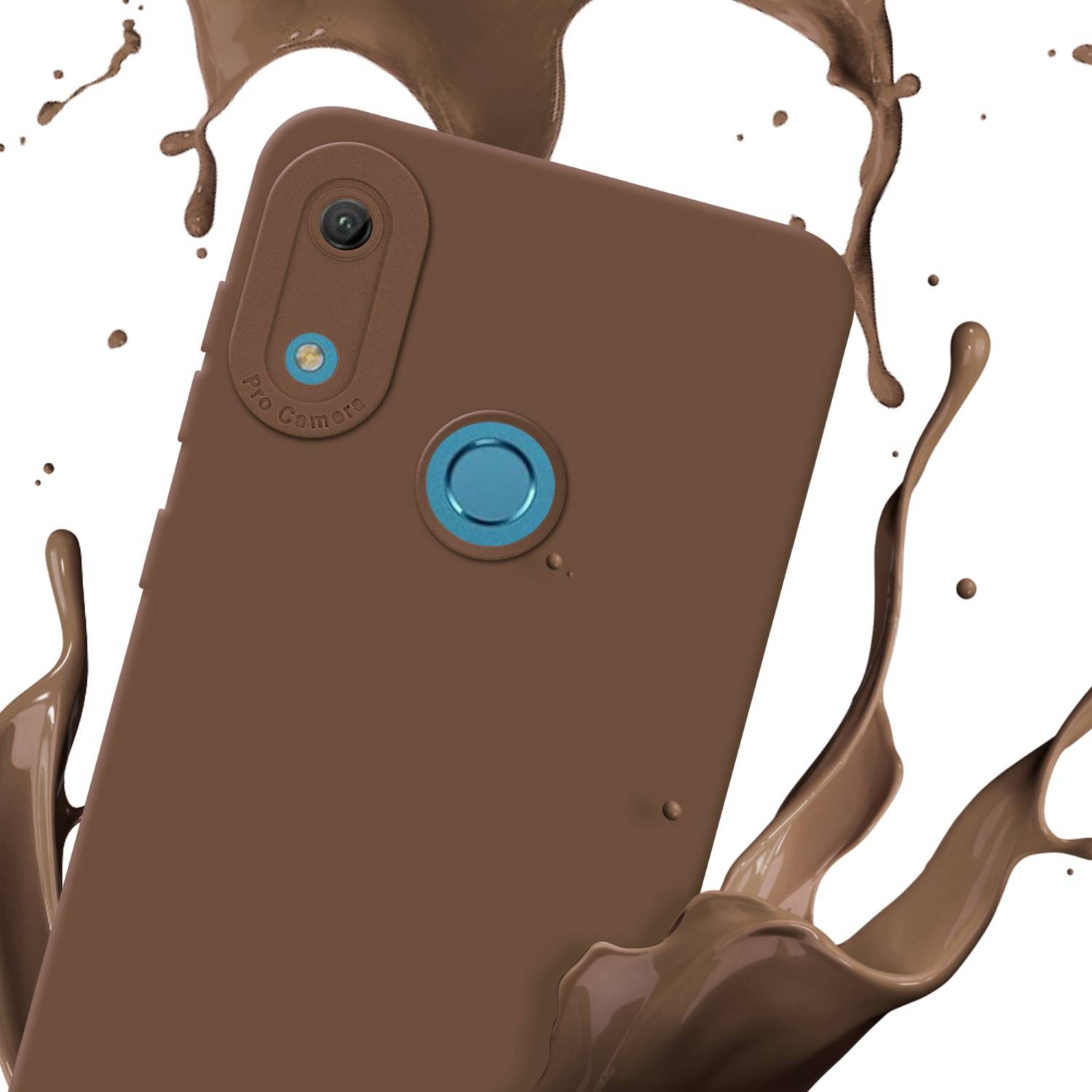 Cadorabo Hülle für Huawei Y6 2019 Schutz Hülle in Braun TPU Silikon Etui Case Handyhülle