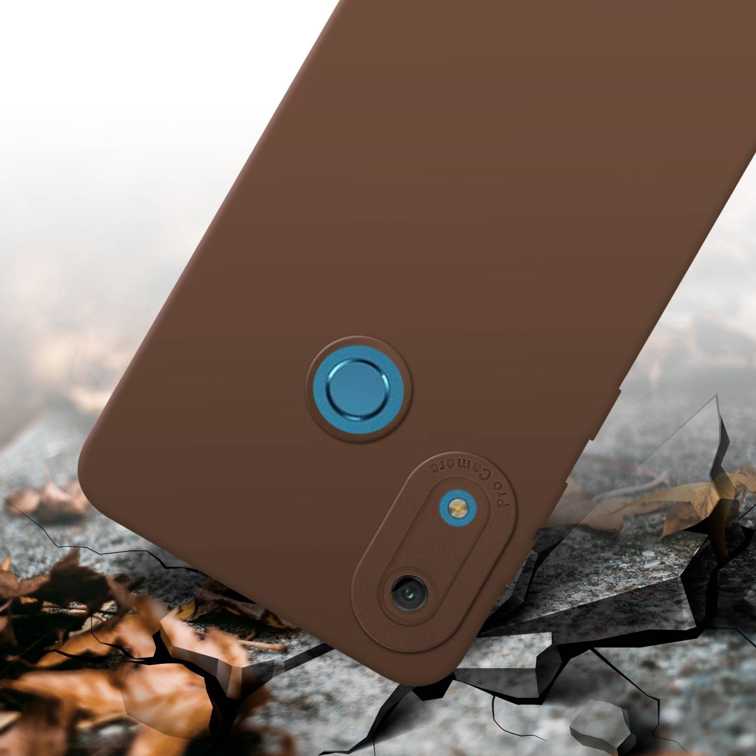 Cadorabo Hülle für Huawei Y6 2019 Schutz Hülle in Braun TPU Silikon Etui Case Handyhülle