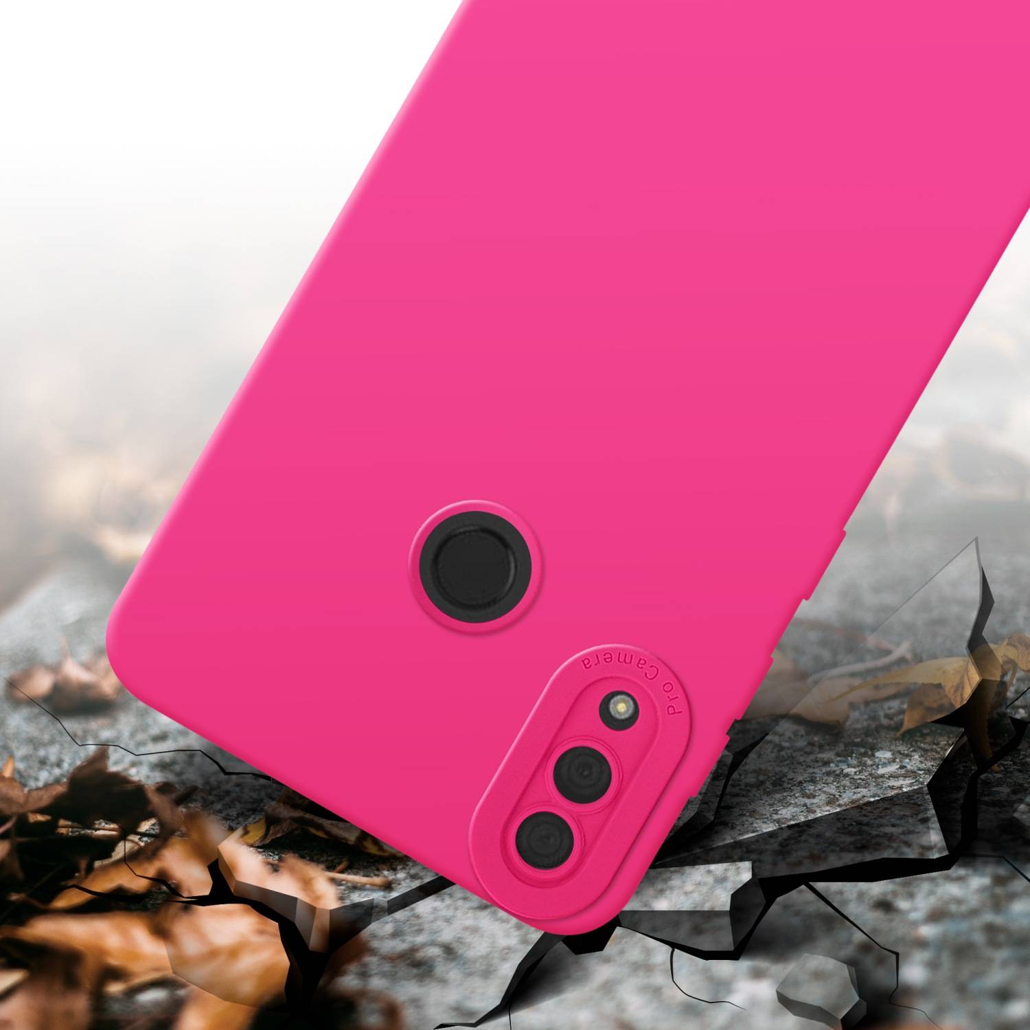 Cadorabo Hülle für Huawei Y7 2019 / Y7 PRIME 2019 Schutz Hülle in Pink TPU Silikon Etui Case Handyhülle