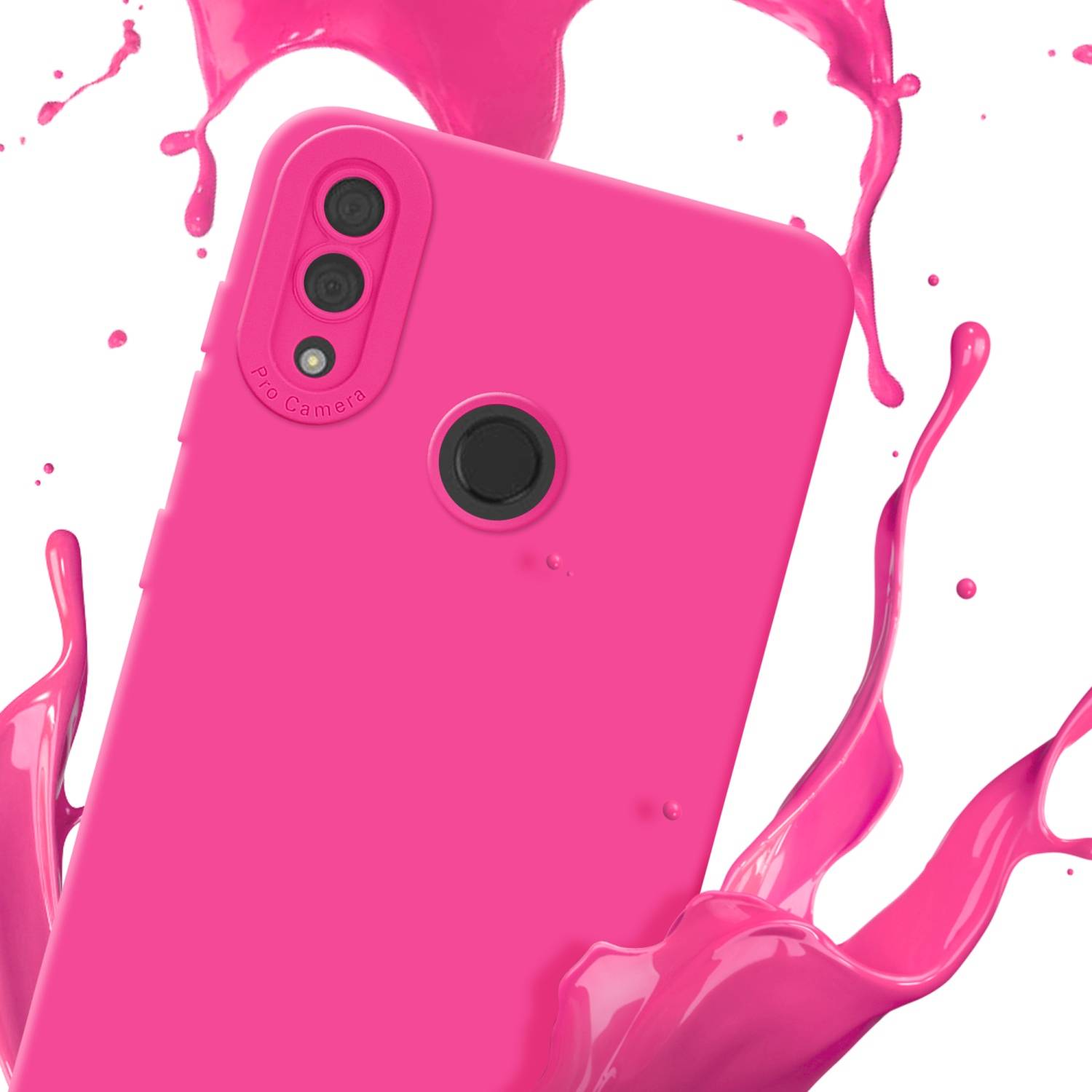 Cadorabo Hülle für Huawei Y7 2019 / Y7 PRIME 2019 Schutz Hülle in Pink TPU Silikon Etui Case Handyhülle