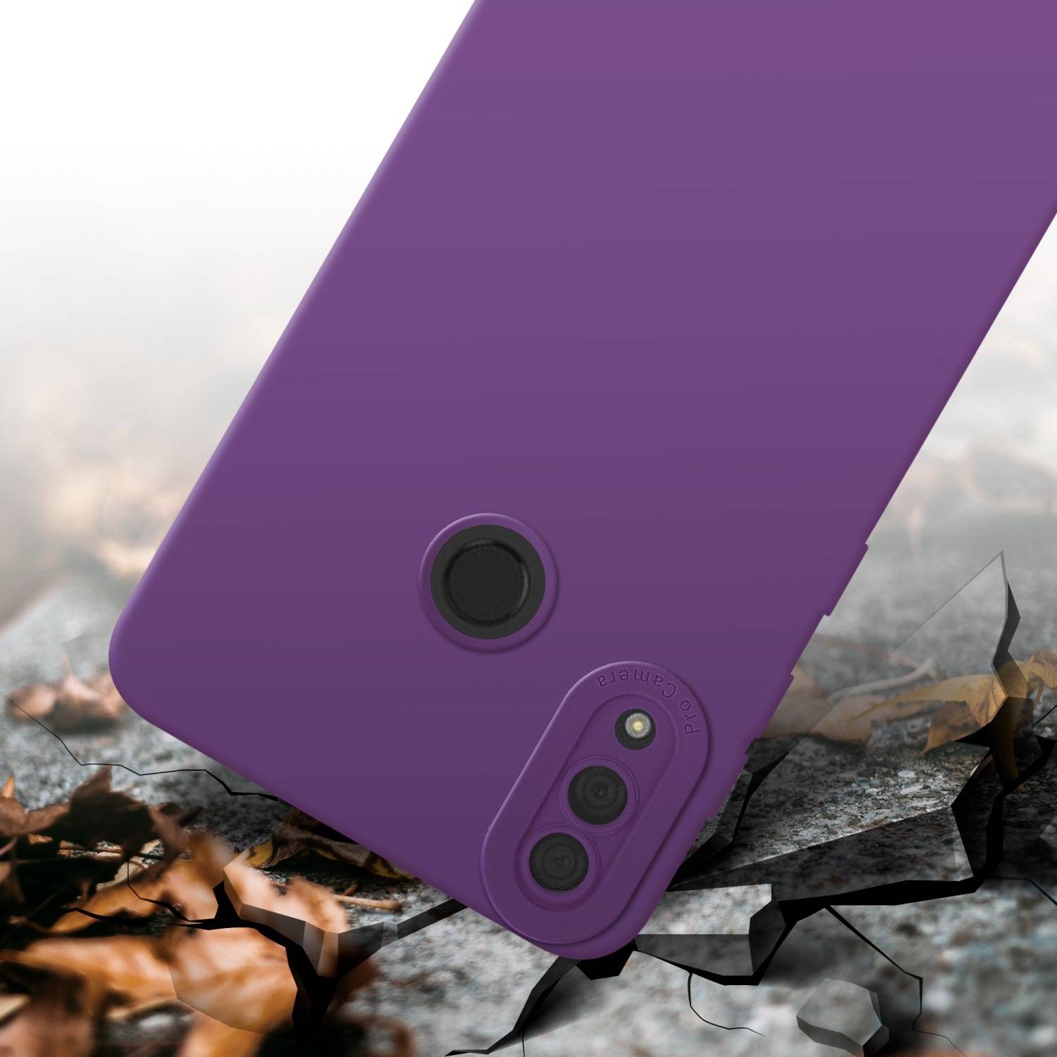 Cadorabo Hülle für Huawei Y7 2019 / Y7 PRIME 2019 Schutz Hülle in Lila TPU Silikon Etui Case Handyhülle