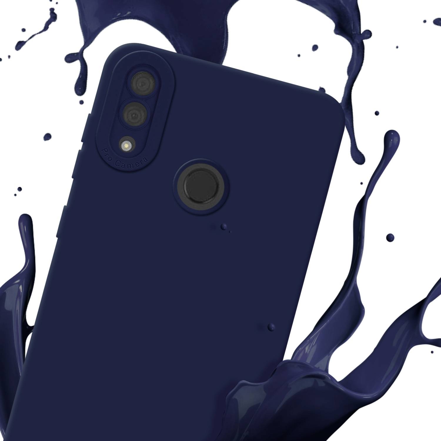 Cadorabo Hülle für Huawei Y7 2019 / Y7 PRIME 2019 Schutz Hülle in Blau TPU Silikon Etui Case Handyhülle