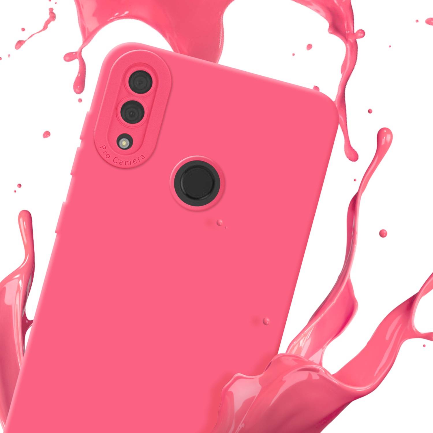 Cadorabo Hülle für Huawei Y7 2019 / Y7 PRIME 2019 Schutz Hülle in Rot TPU Silikon Etui Case Handyhülle