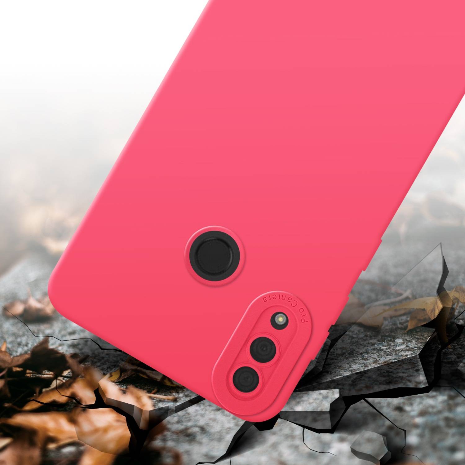 Cadorabo Hülle für Huawei Y7 2019 / Y7 PRIME 2019 Schutz Hülle in Rot TPU Silikon Etui Case Handyhülle