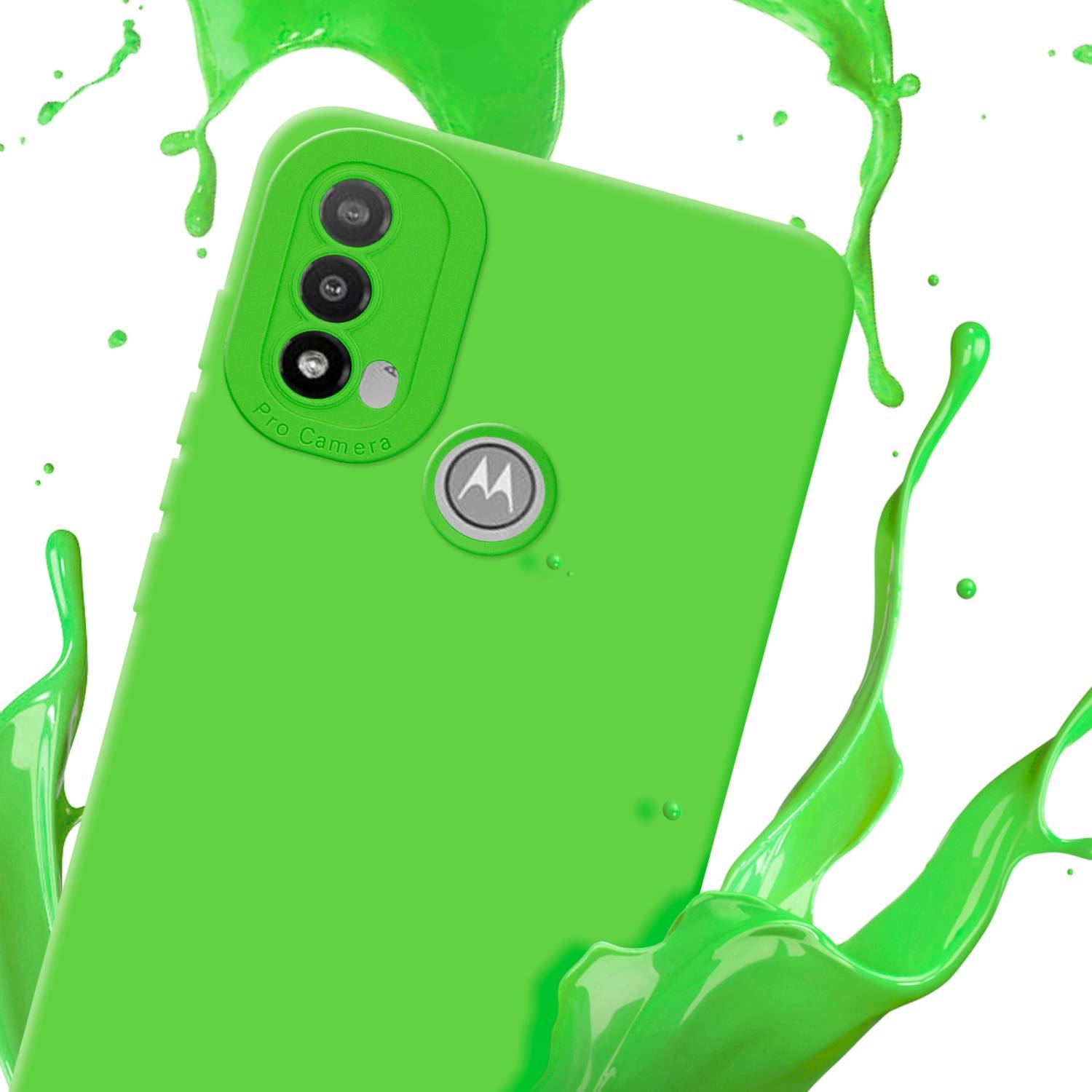 Cadorabo Hülle für Motorola MOTO E20 Schutz Hülle in Grün TPU Silikon Etui Case Handyhülle