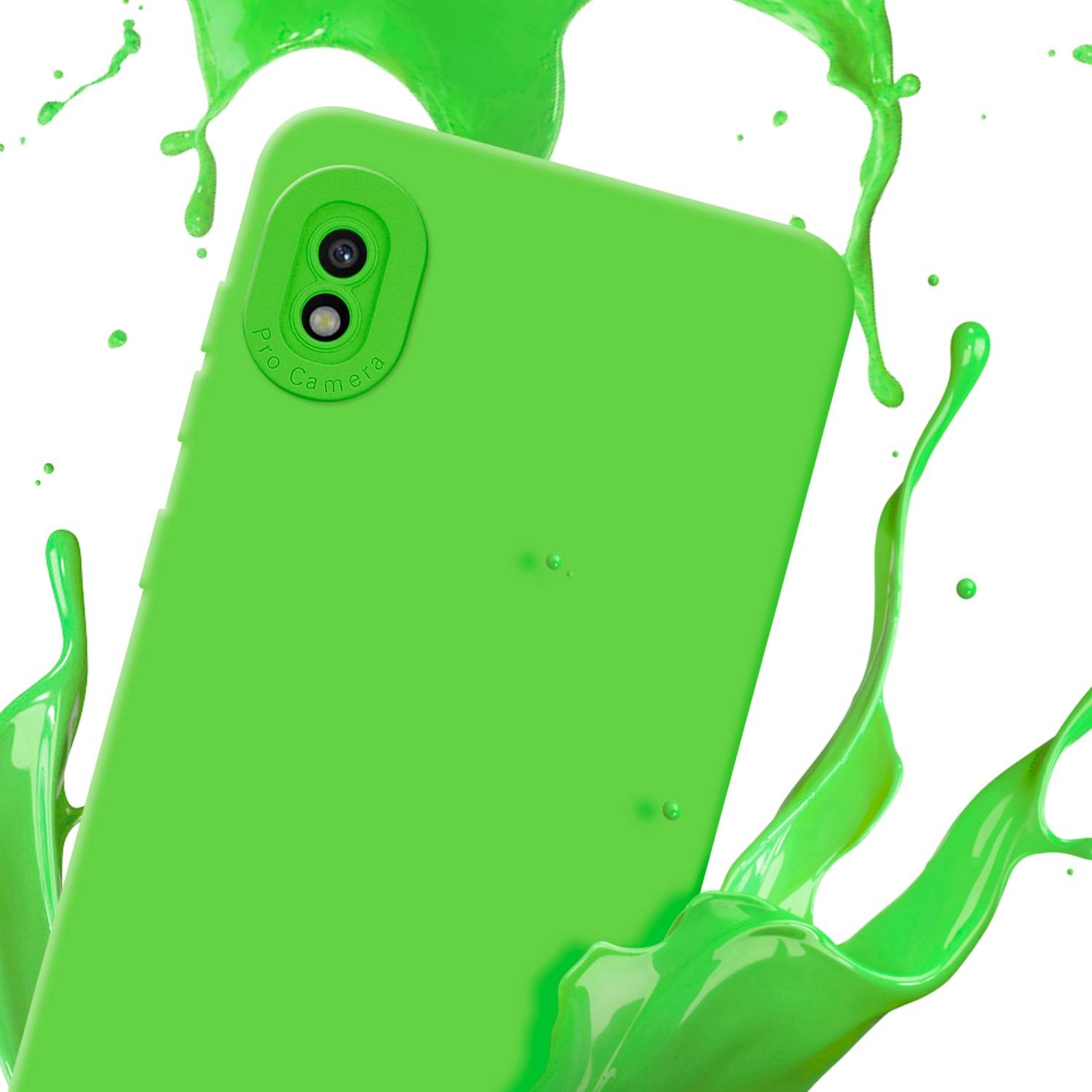Cadorabo Hülle für Samsung Galaxy A10 Schutz Hülle in Grün TPU Silikon Etui Case Handyhülle