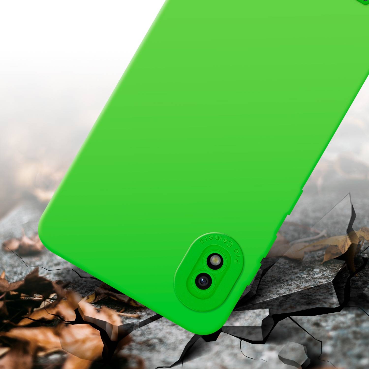 Cadorabo Hülle für Samsung Galaxy A10 Schutz Hülle in Grün TPU Silikon Etui Case Handyhülle