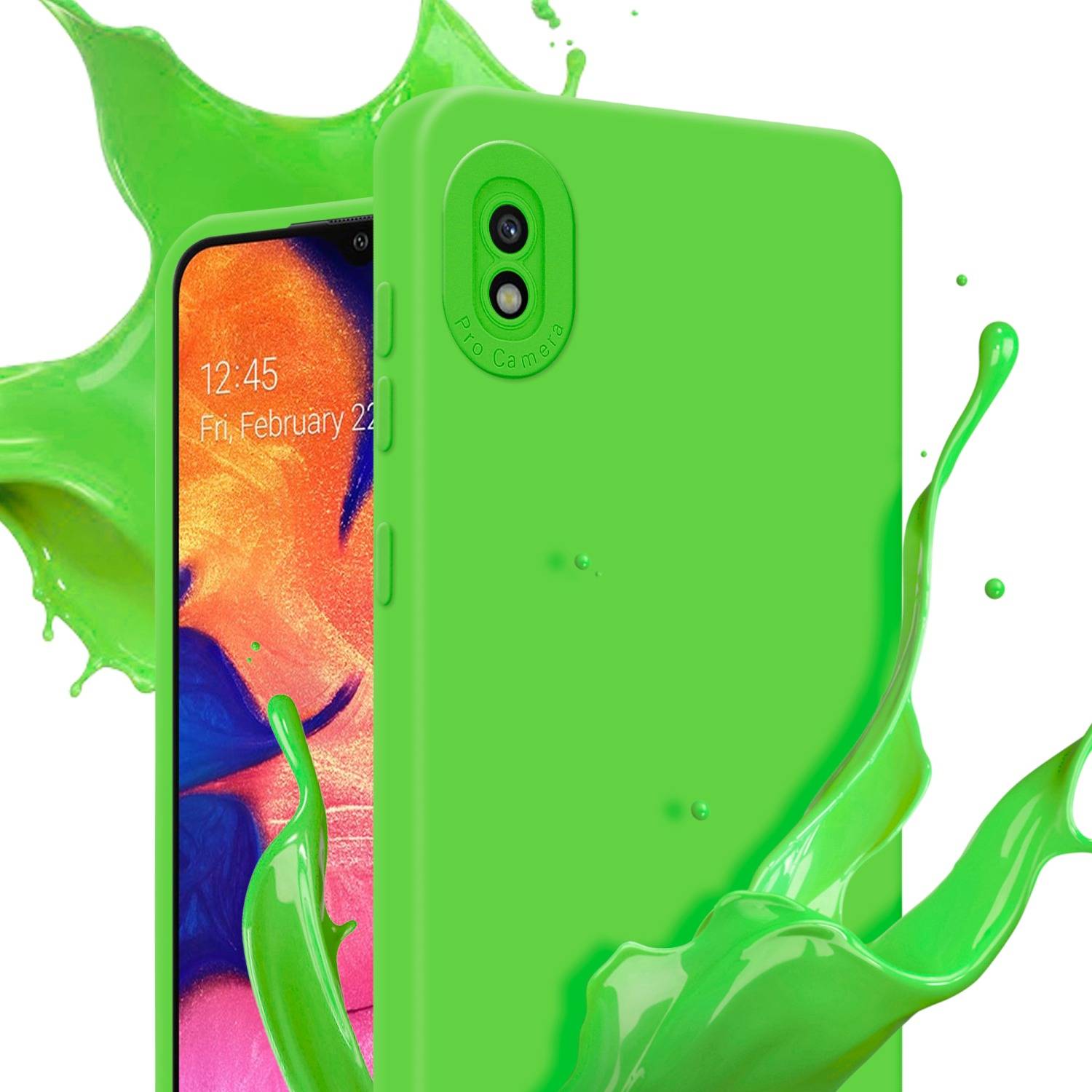 Cadorabo Hülle für Samsung Galaxy A10 Schutz Hülle in Grün TPU Silikon Etui Case Handyhülle