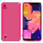 Cadorabo Hülle für Samsung Galaxy A10 Schutz Hülle in Pink TPU Silikon Etui Case Handyhülle