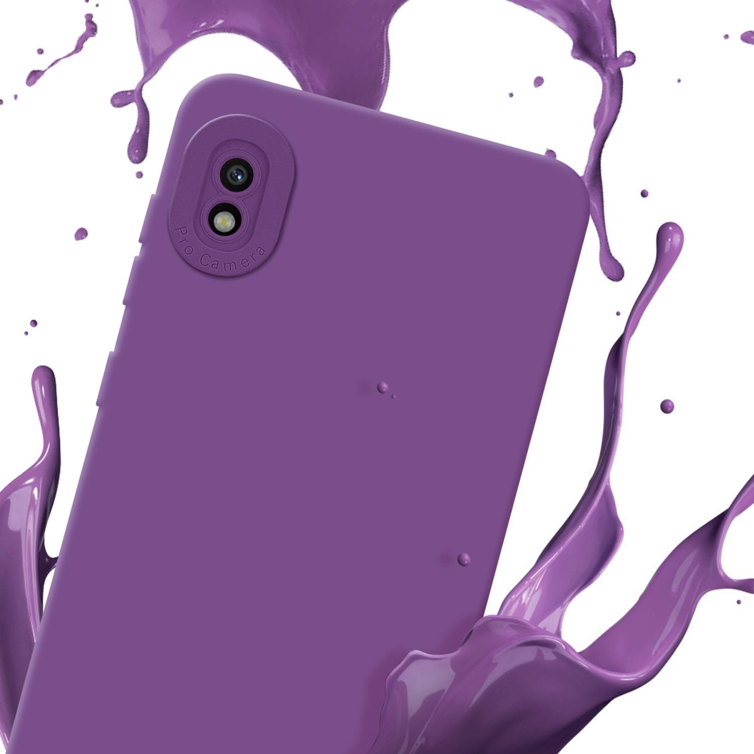 Cadorabo Hülle für Samsung Galaxy A10 Schutz Hülle in Lila TPU Silikon Etui Case Handyhülle