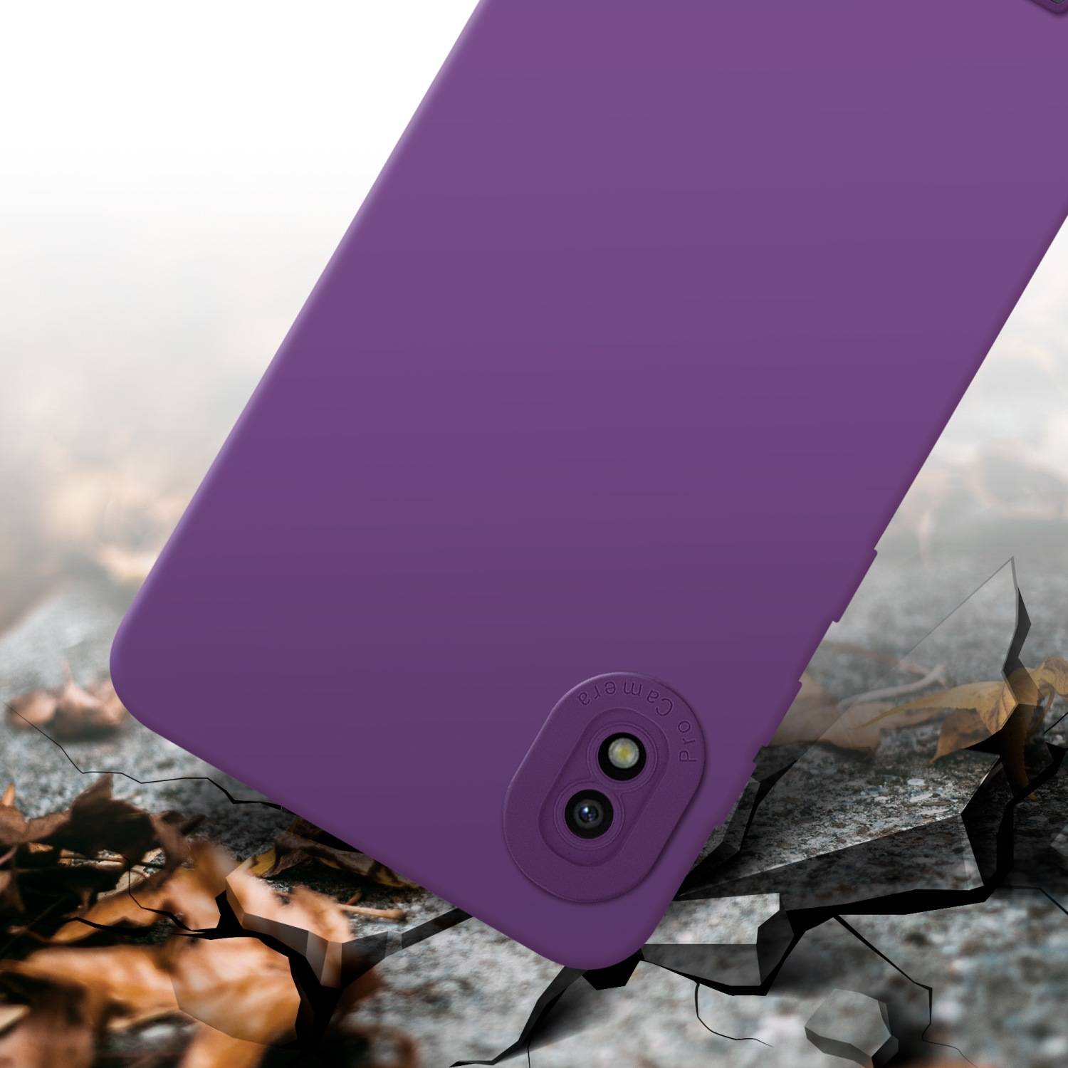 Cadorabo Hülle für Samsung Galaxy A10 Schutz Hülle in Lila TPU Silikon Etui Case Handyhülle