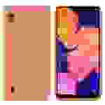 Cadorabo Hülle für Samsung Galaxy A10 Schutz Hülle in Orange TPU Silikon Etui Case Handyhülle