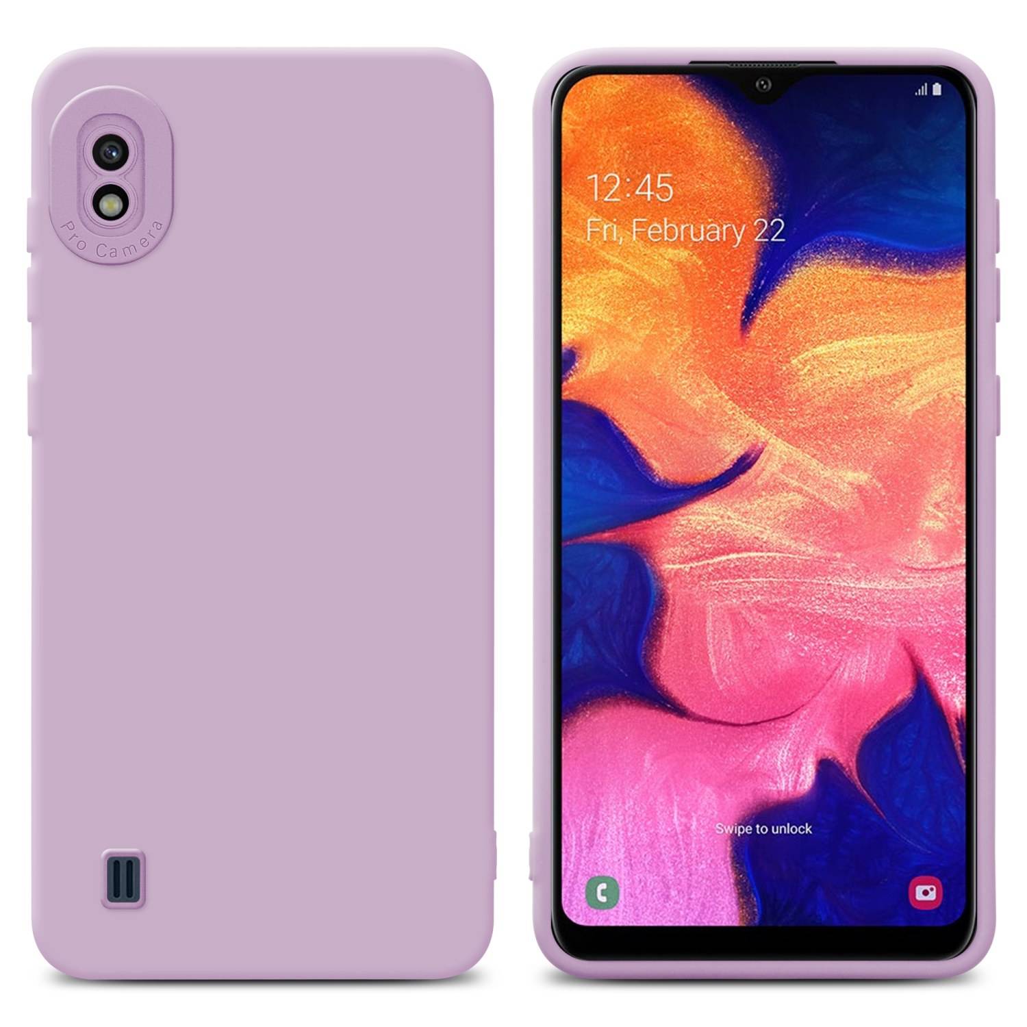 Cadorabo Hülle für Samsung Galaxy A10 Schutz Hülle in Rosa TPU Silikon Etui Case Handyhülle
