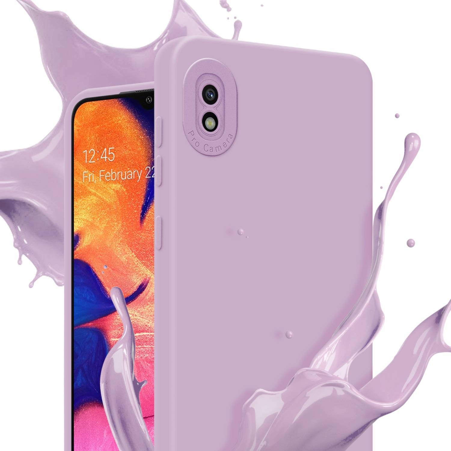 Cadorabo Hülle für Samsung Galaxy A10 Schutz Hülle in Rosa TPU Silikon Etui Case Handyhülle