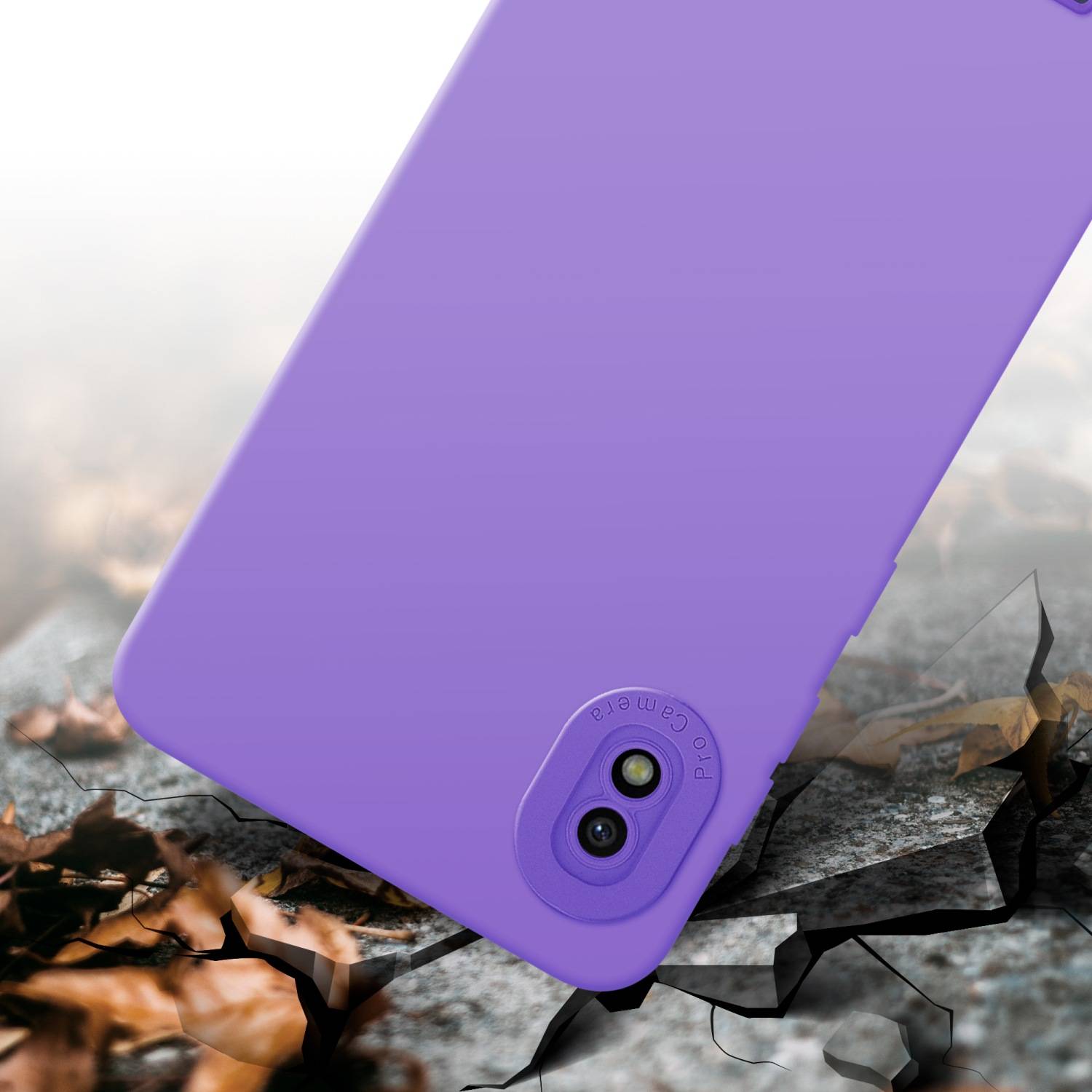 Cadorabo Hülle für Samsung Galaxy A10 Schutz Hülle in Lila TPU Silikon Etui Case Handyhülle