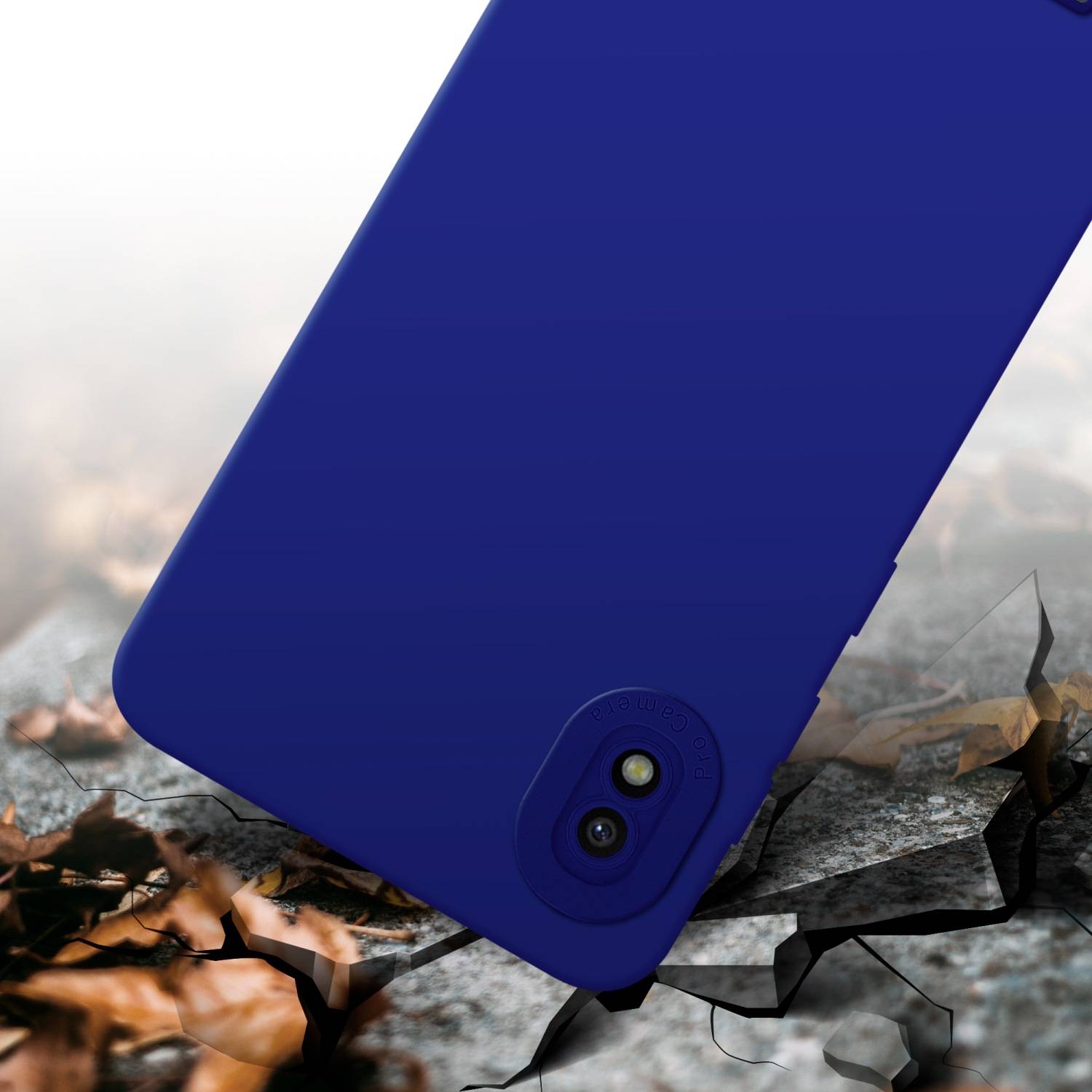 Cadorabo Hülle für Samsung Galaxy A10 Schutz Hülle in Blau TPU Silikon Etui Case Handyhülle