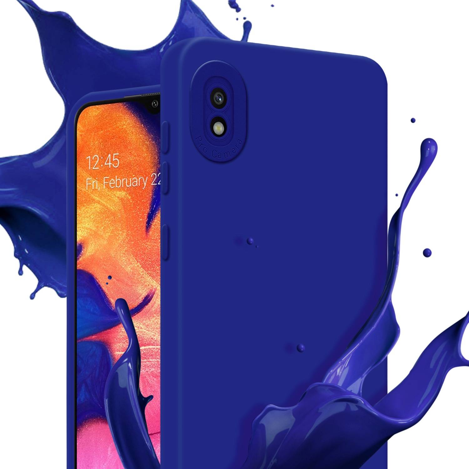 Cadorabo Hülle für Samsung Galaxy A10 Schutz Hülle in Blau TPU Silikon Etui Case Handyhülle
