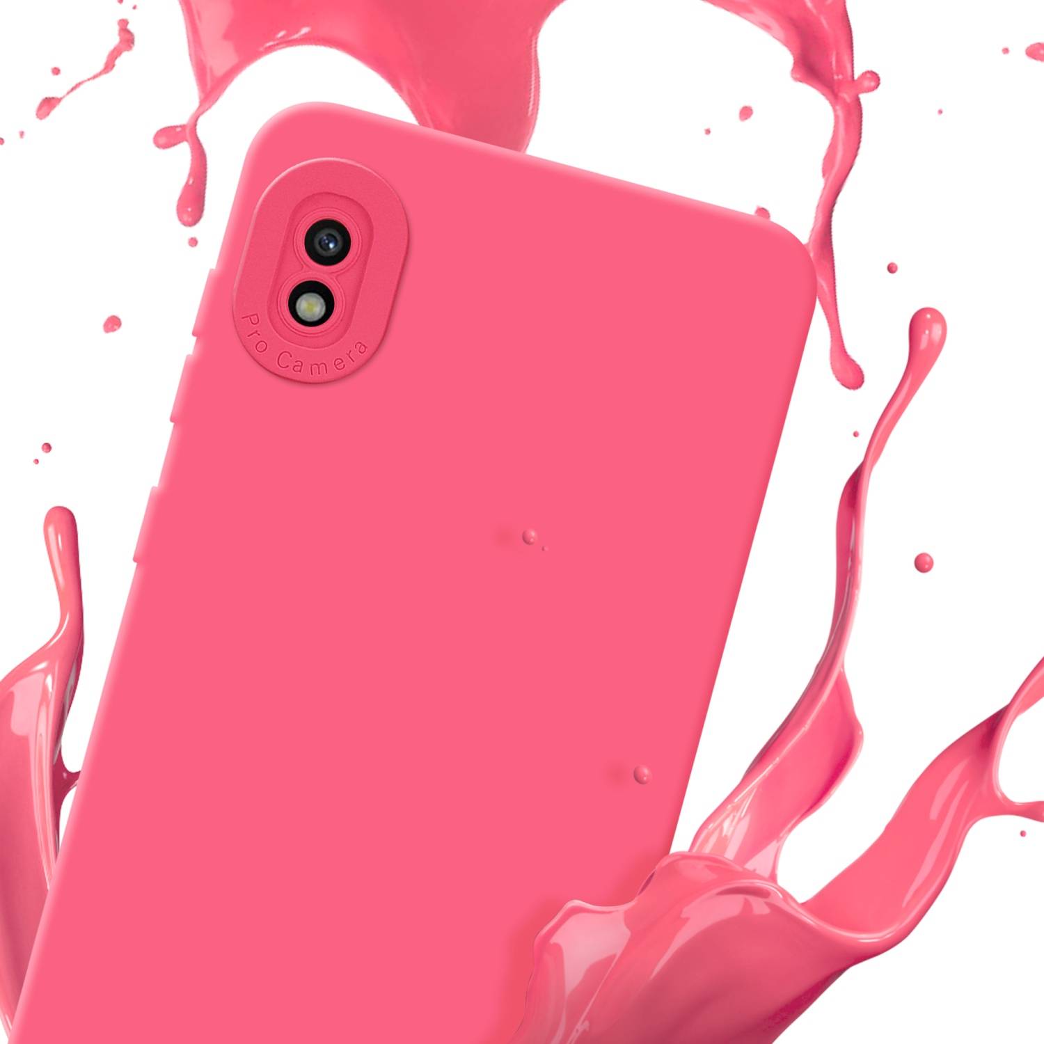 Cadorabo Hülle für Samsung Galaxy A10 Schutz Hülle in Rot TPU Silikon Etui Case Handyhülle