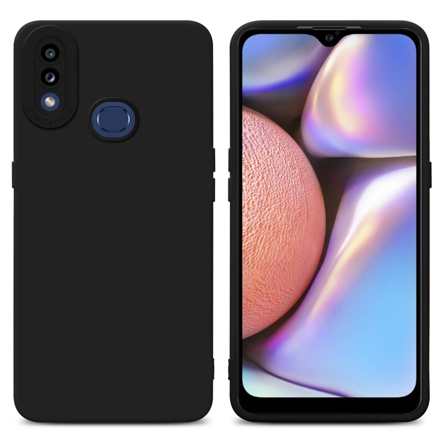 Cadorabo Hülle für Samsung Galaxy A10s / M01s Schutz Hülle in Schwarz TPU Silikon Etui Case Handyhülle