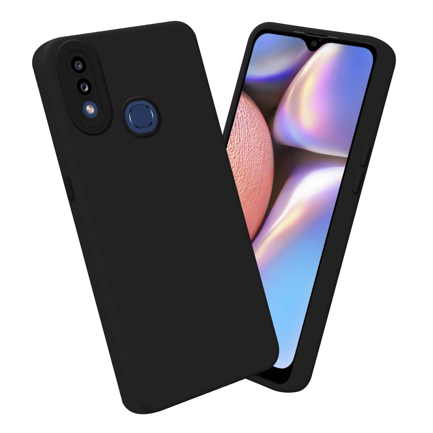 Cadorabo Hülle für Samsung Galaxy A10s / M01s Schutz Hülle in Schwarz TPU Silikon Etui Case Handyhülle