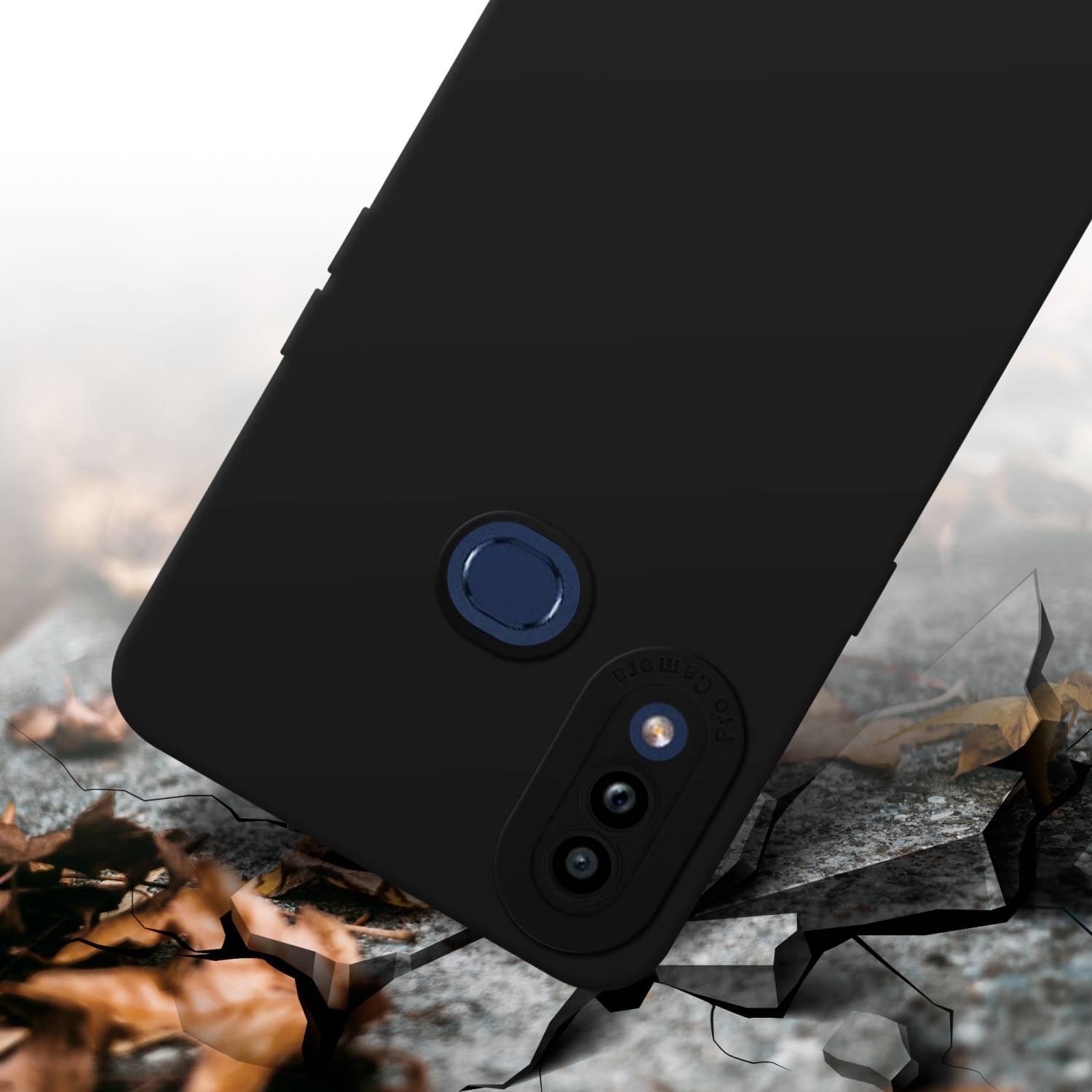 Cadorabo Hülle für Samsung Galaxy A10s / M01s Schutz Hülle in Schwarz TPU Silikon Etui Case Handyhülle